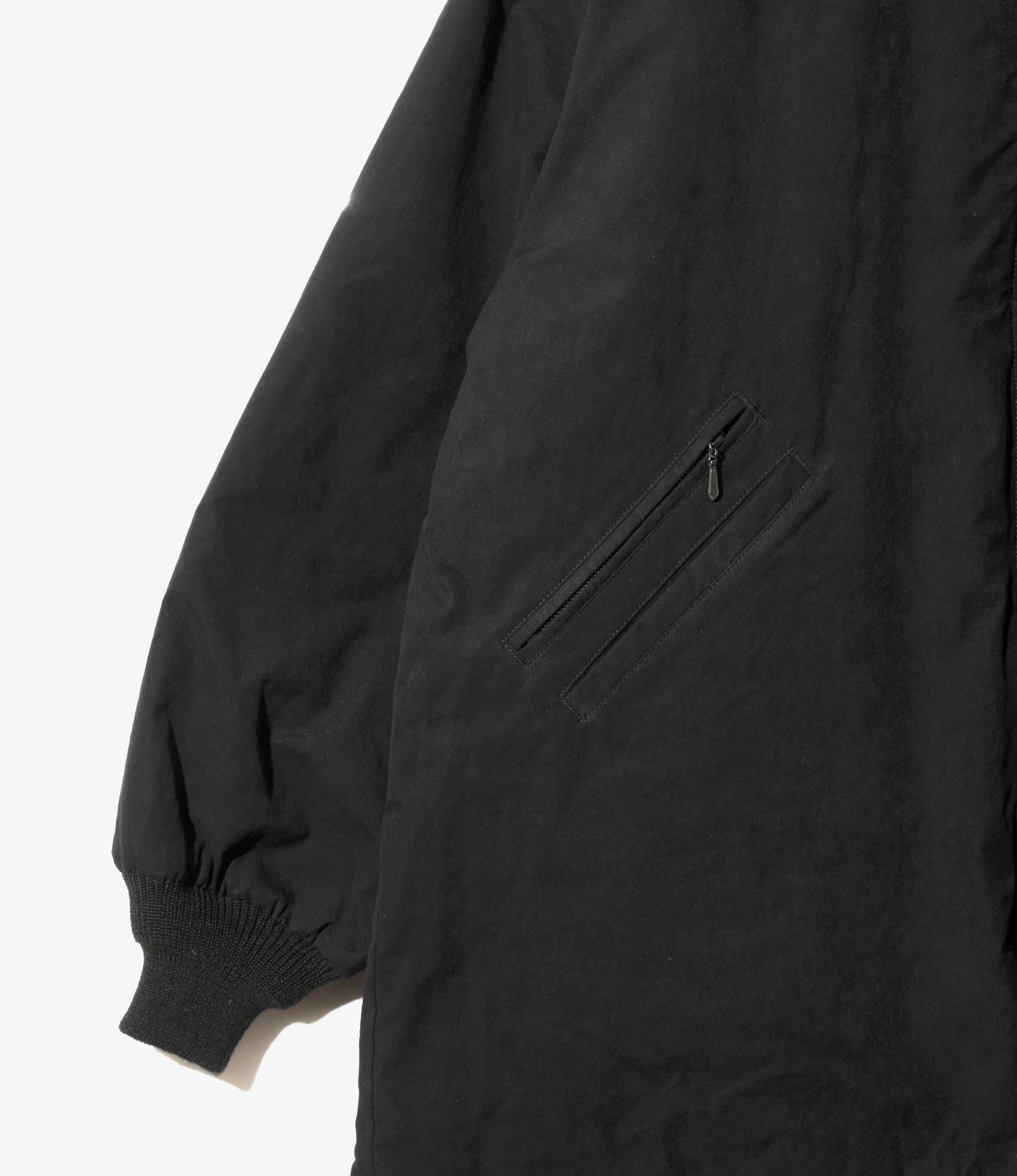 Hooded Sur Coat - Black - Waxed High Density
