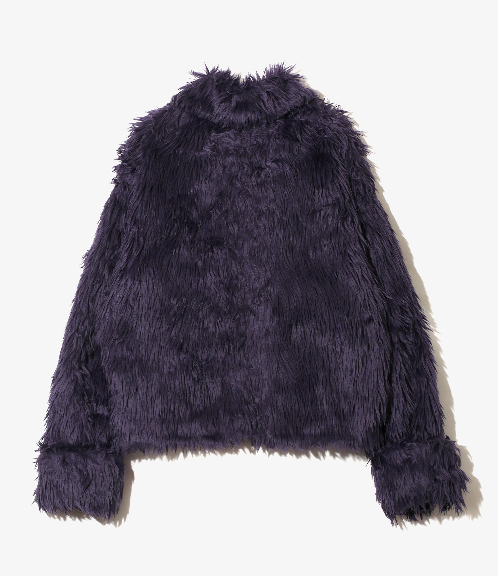 Women's Bomber Jacket - Dk.Purple - Acrylic Fur