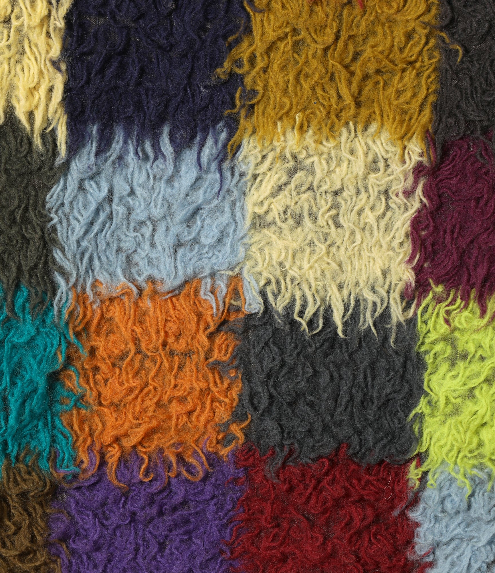Fur Jacket - Multi - Multi Color Block