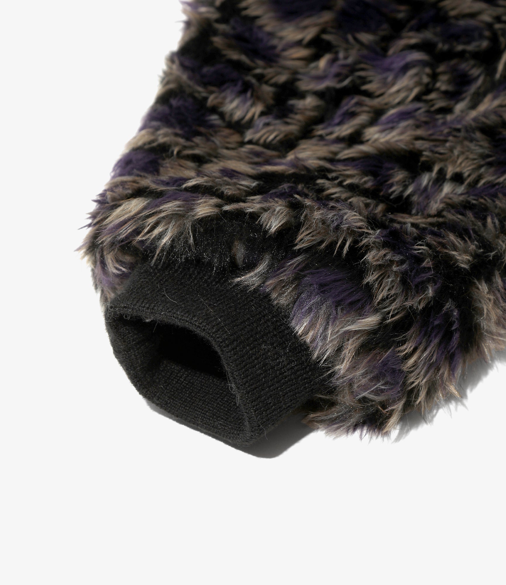 Raglan Fur Jacket - Purple - Crocodile Fur
