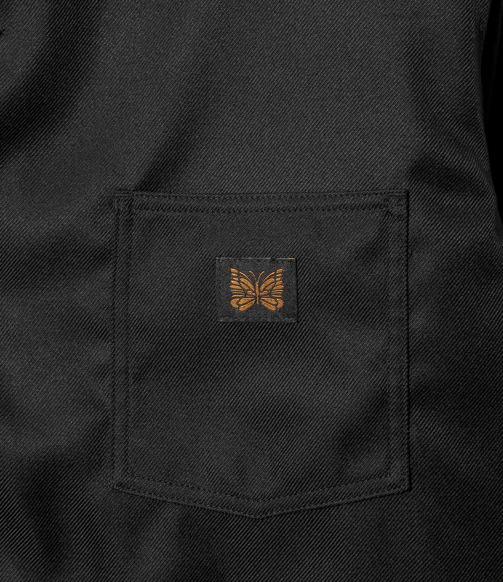Railroad Coat - Black - Melange Double Cloth