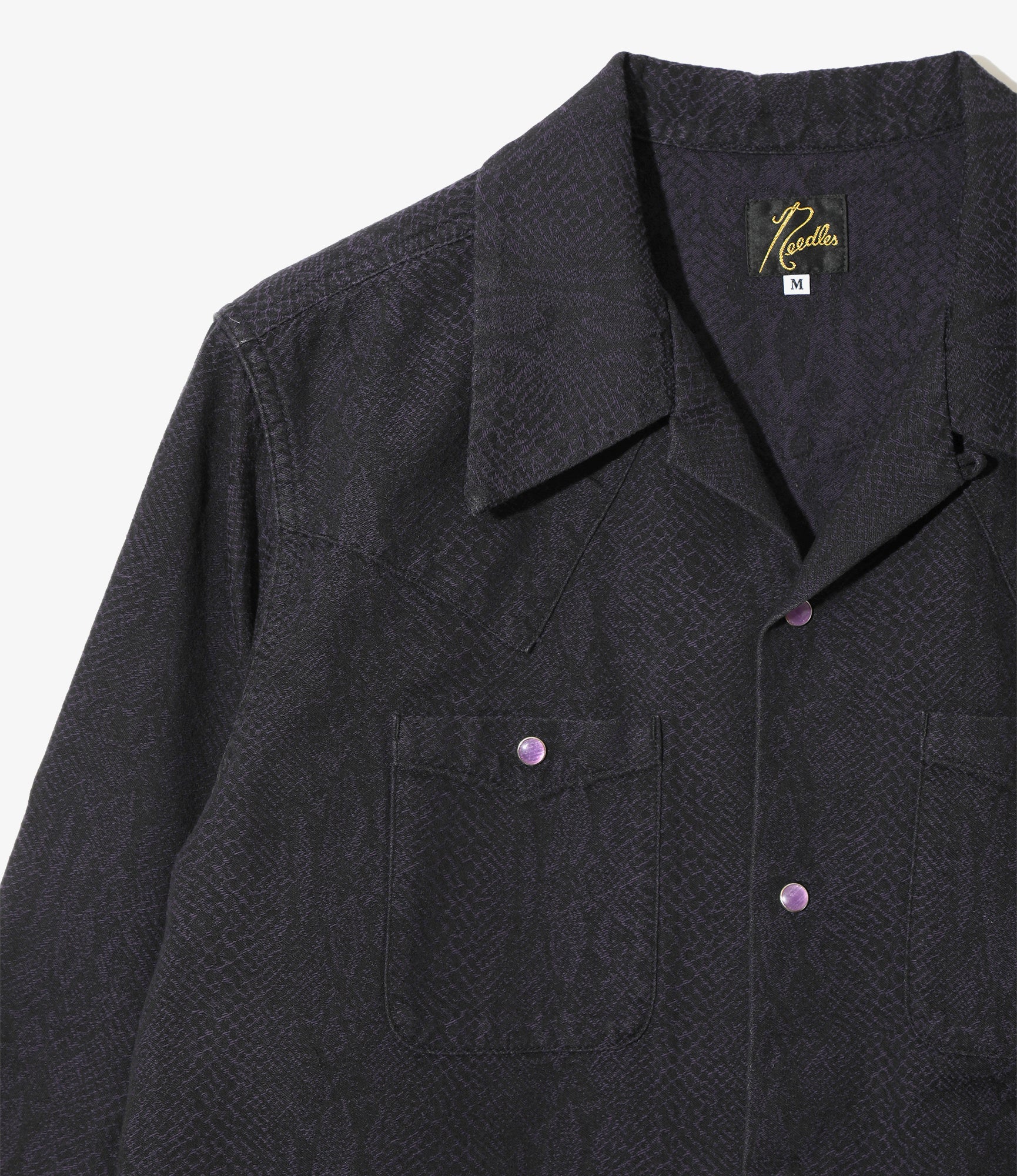 Cowboy One-Up Shirt - Black - 8oz Python Jacquard