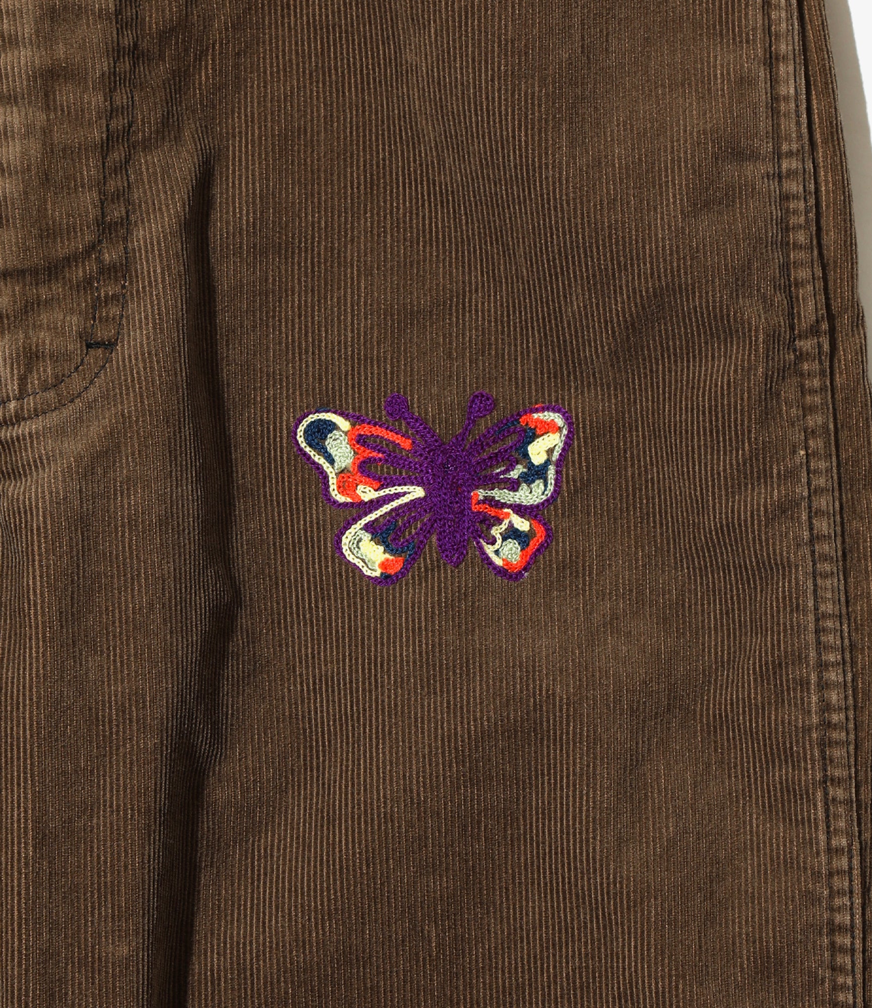 Papillon Emb. Boot-Cut Jean - Black - 14W Corduroy