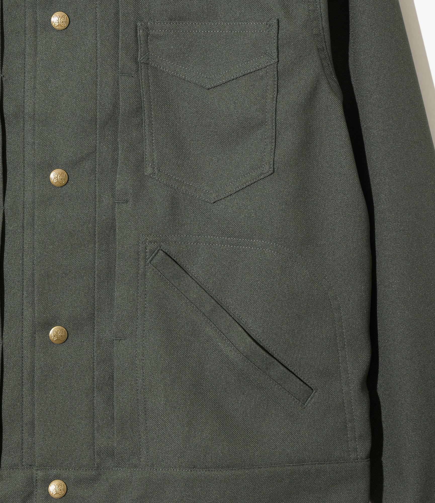 Penny Jean Jacket - Green - Poly Twill