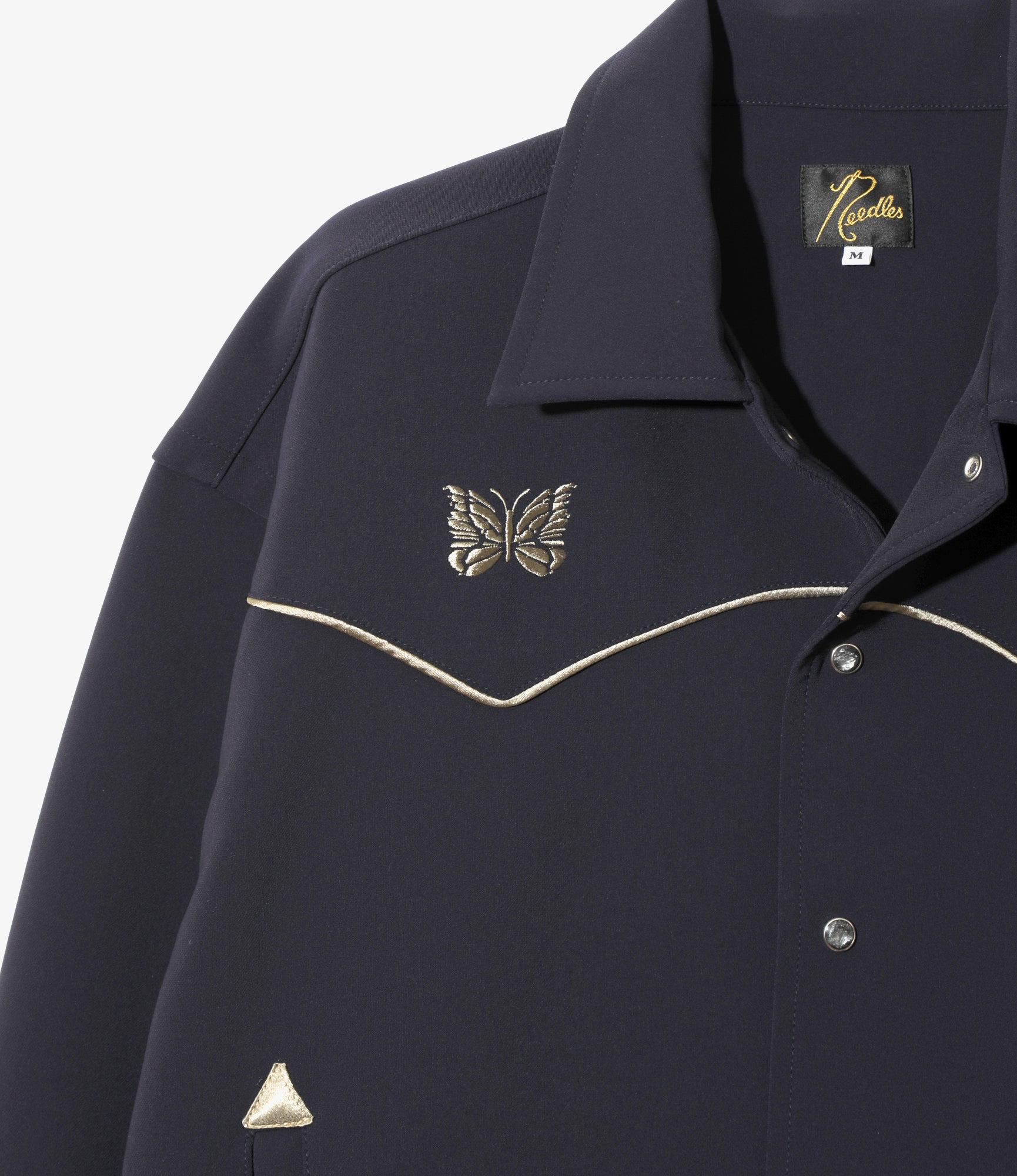 Women's Piping Cowboy Jacket - Navy - Poly Double Cloth