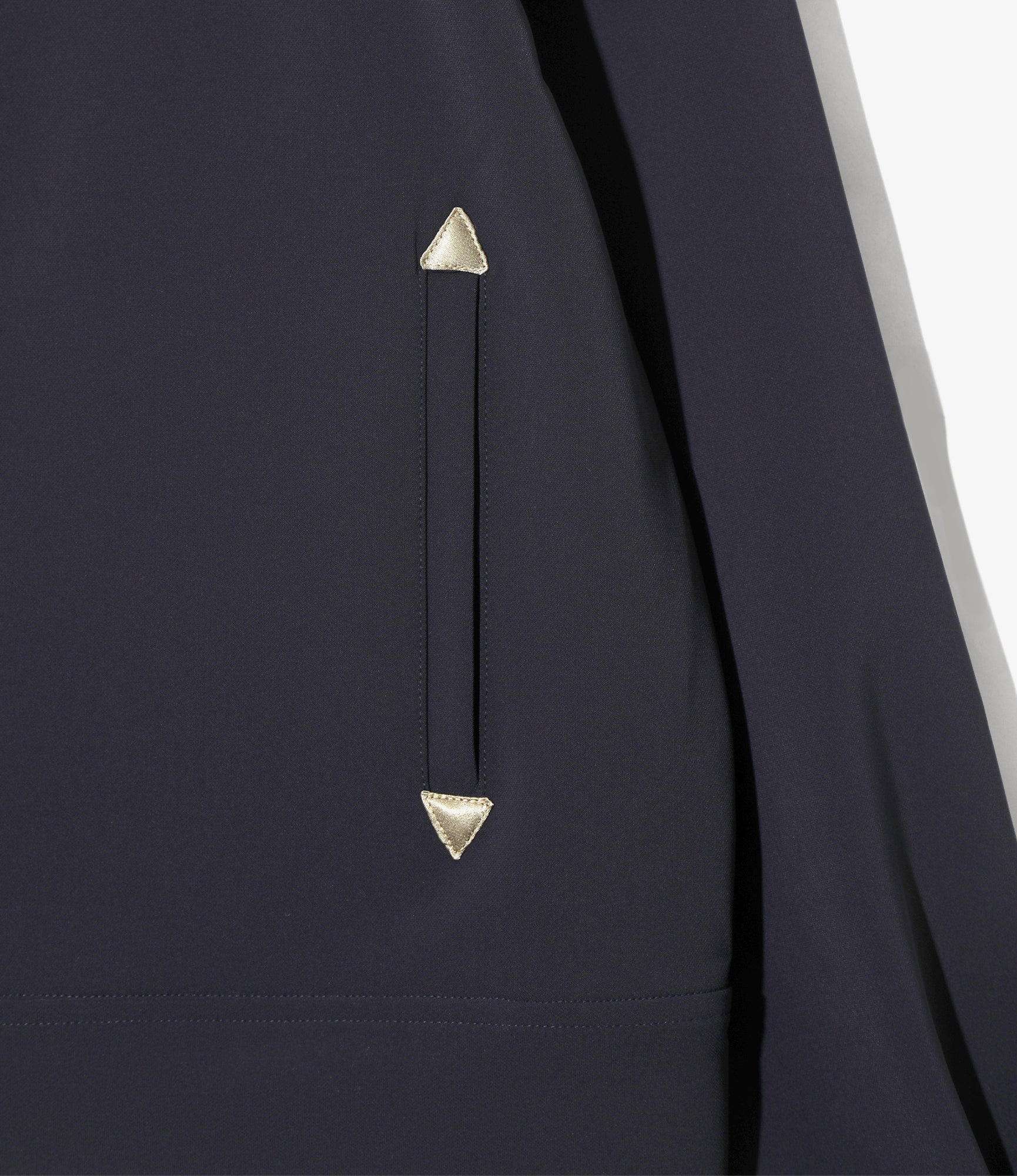 Piping Cowboy Jacket - Navy - Poly Double Cloth