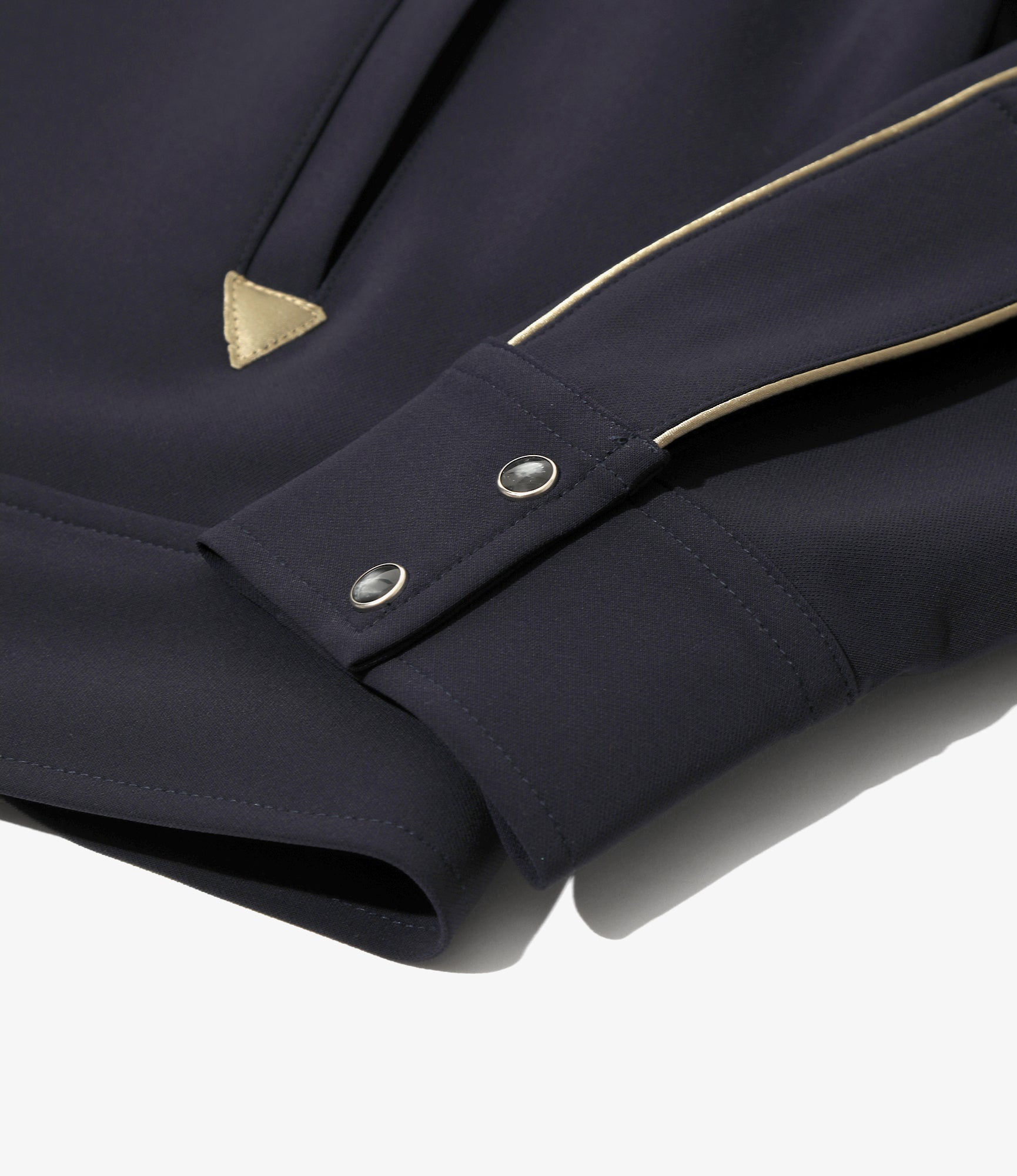 Piping Cowboy Jacket - Navy - Poly Double Cloth