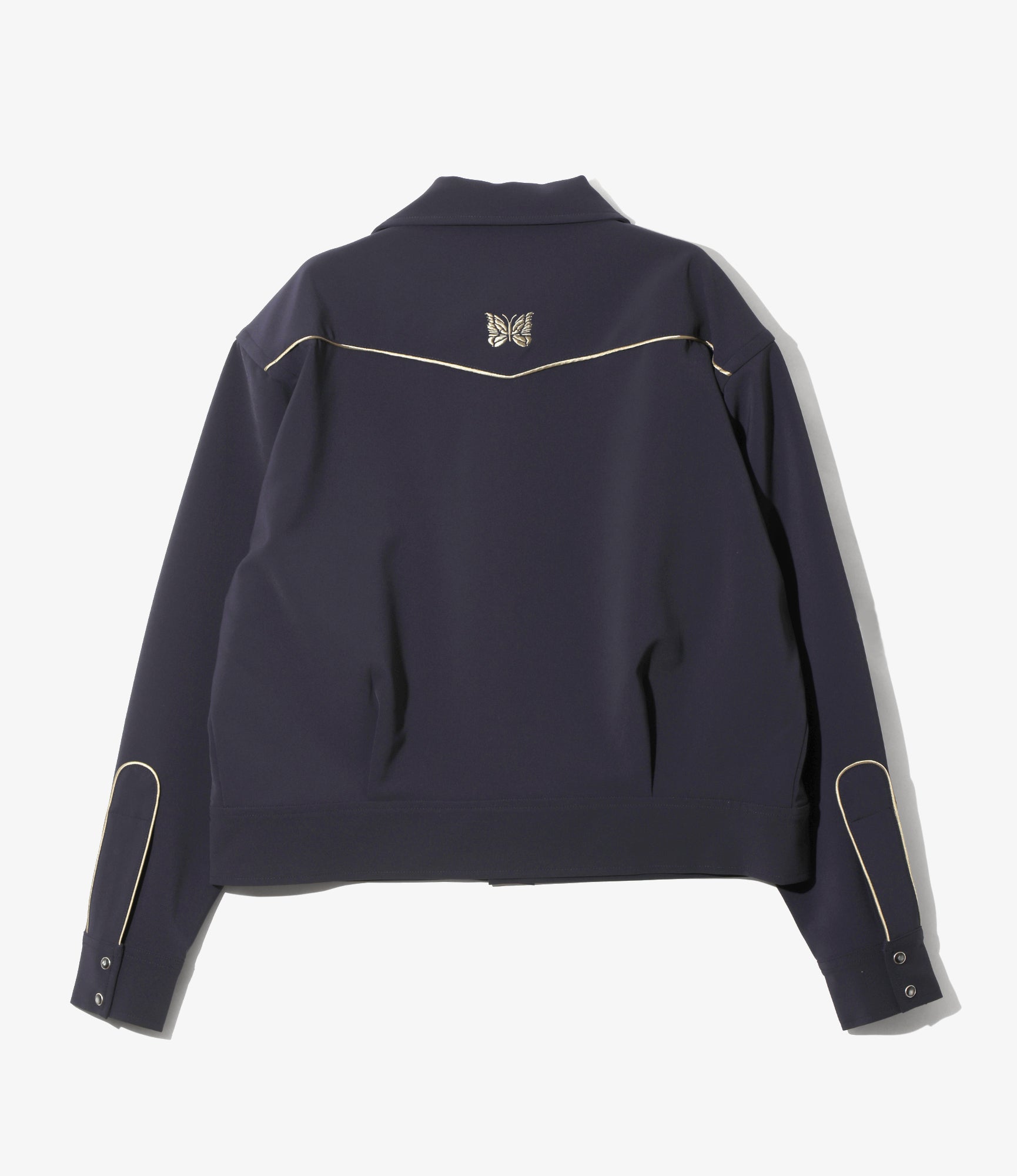 Piping Cowboy Jacket - Navy - Poly Double Cloth