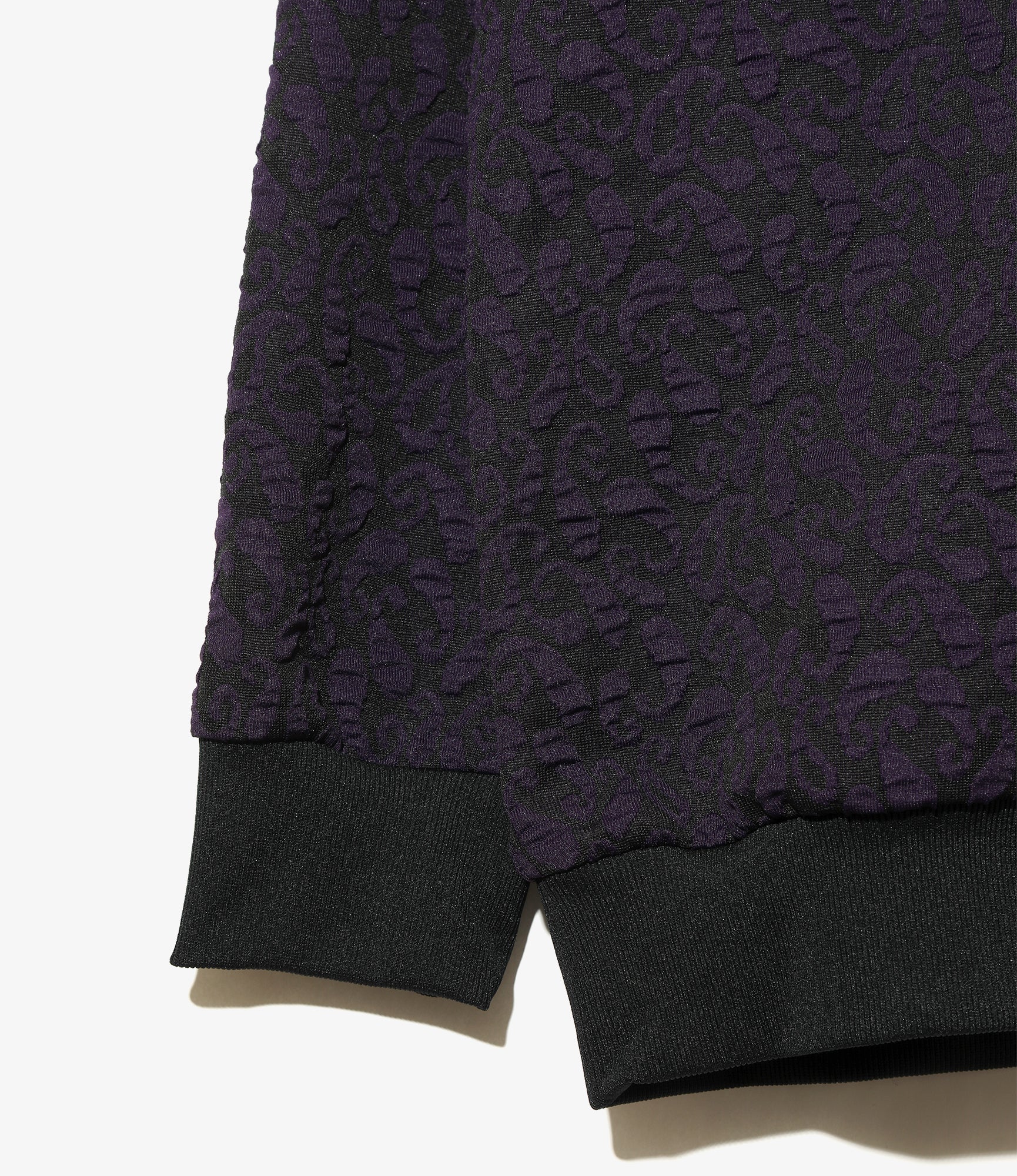 Pullover Knit Shirt - Purple/Black - Poly Jq. / Paisley