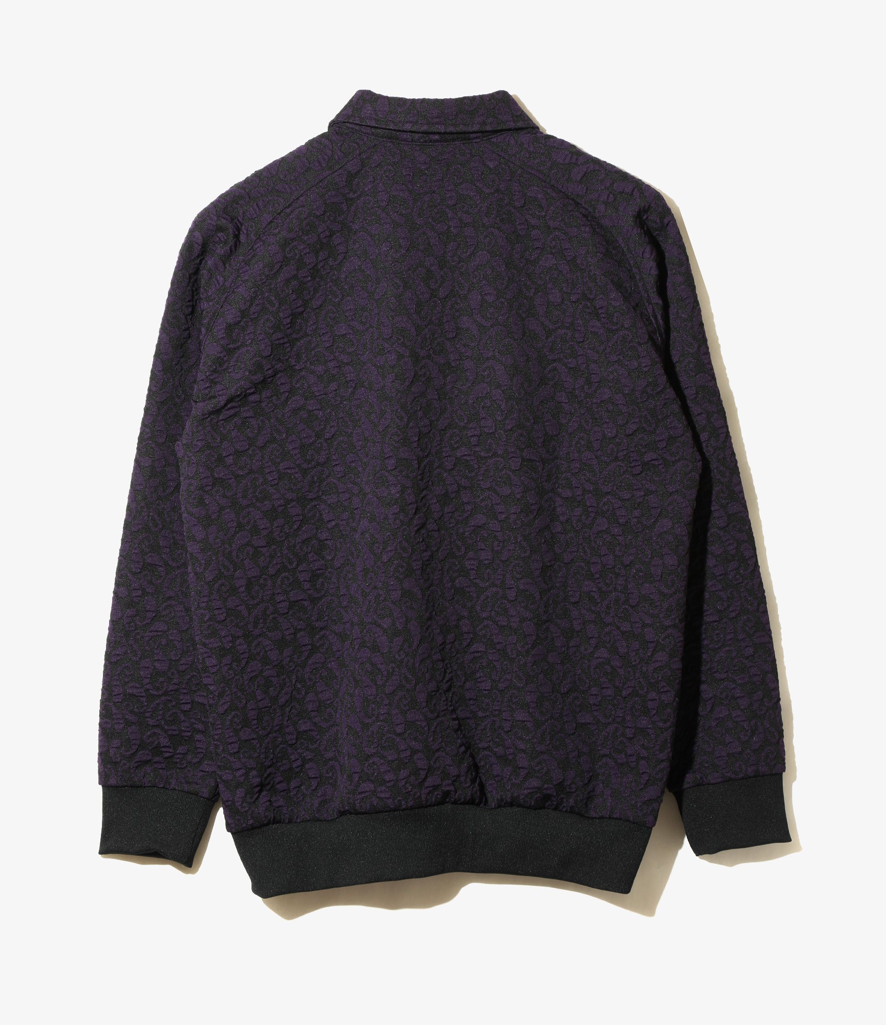 Pullover Knit Shirt - Purple/Black - Poly Jq. / Paisley