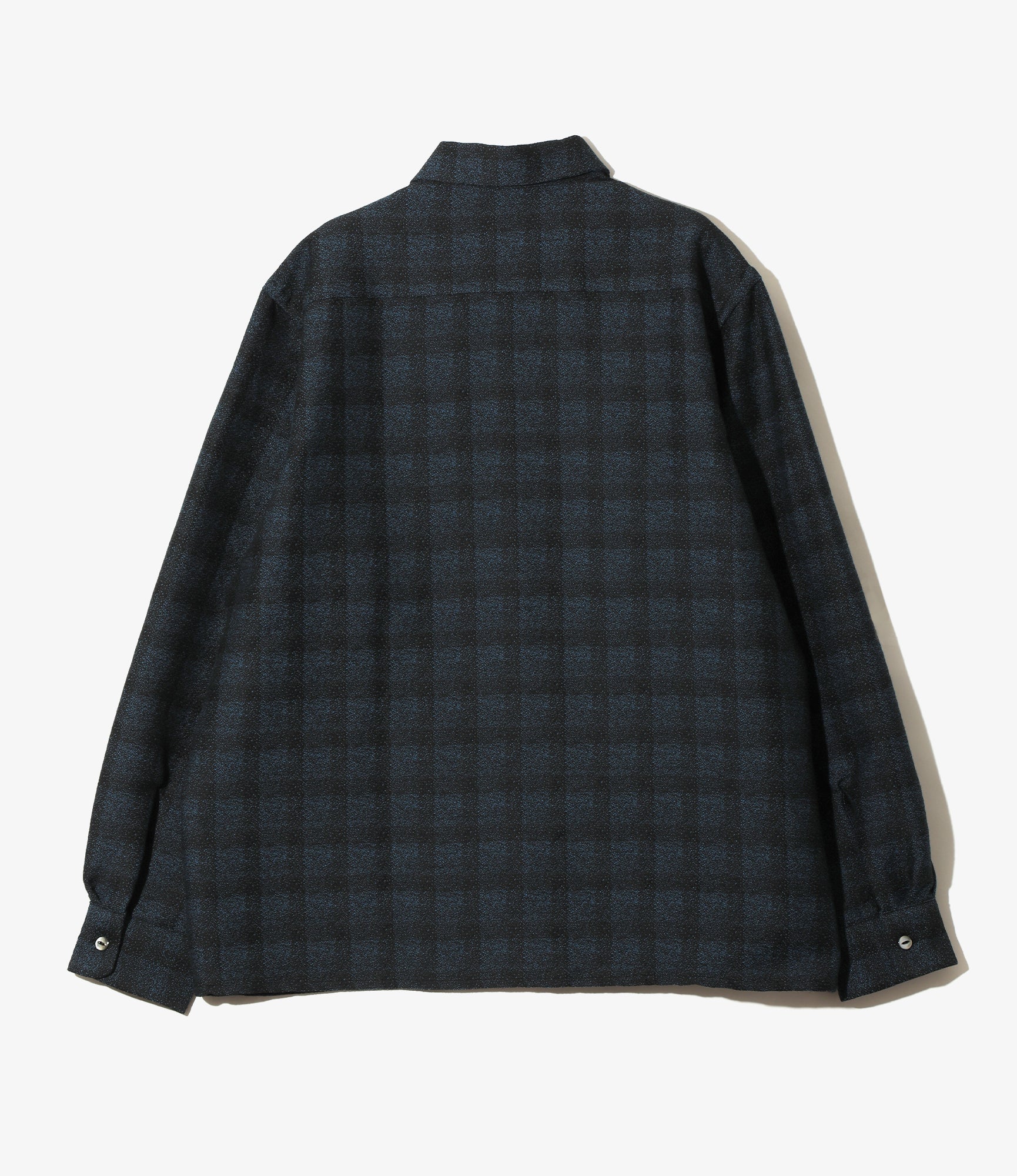 One-Up Shirt - Blue/Khaki - Wool Ombre Plaid
