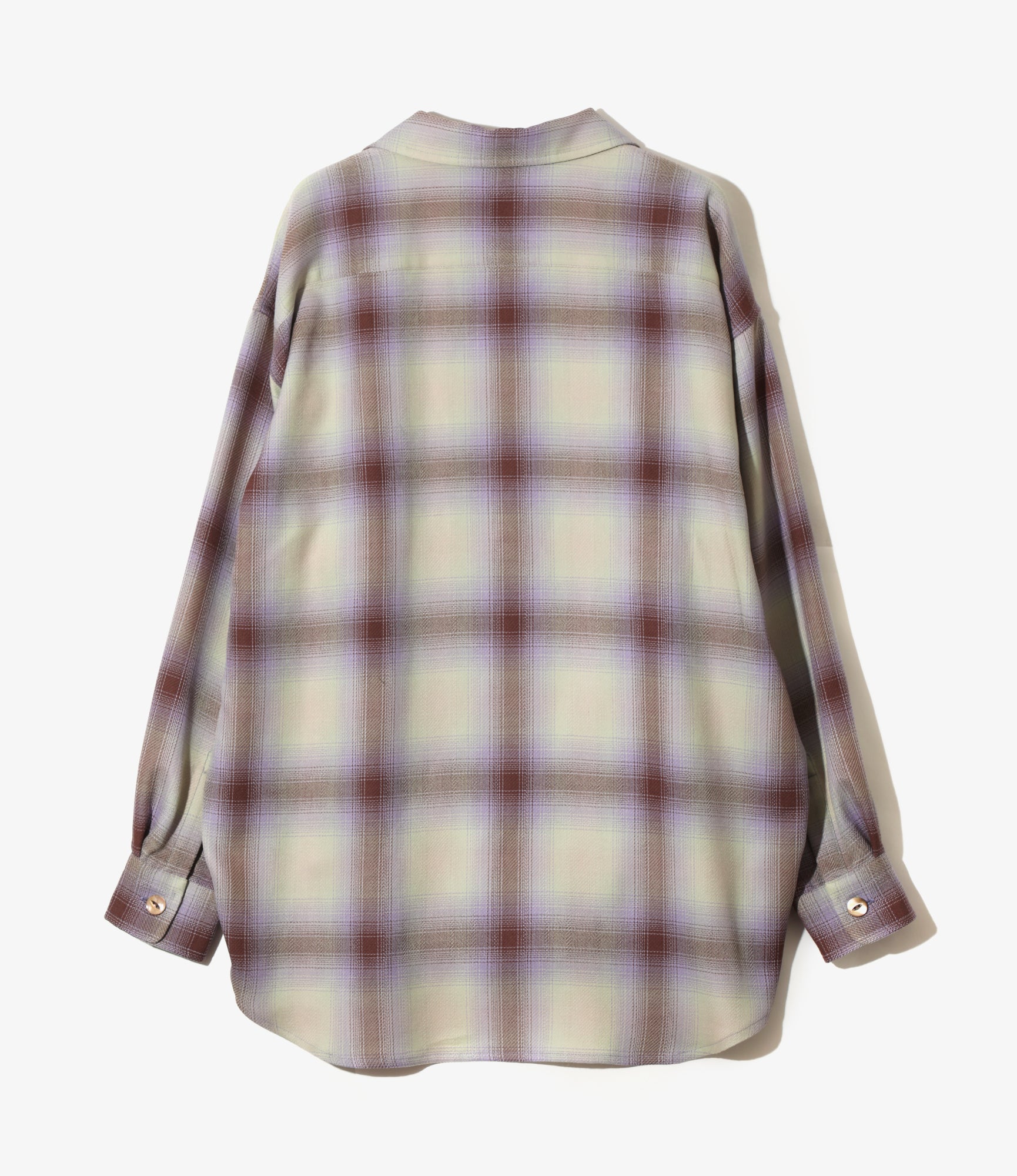 Windsor Collar Uncon Shirt - Lavender - W/R Ombre Plaid