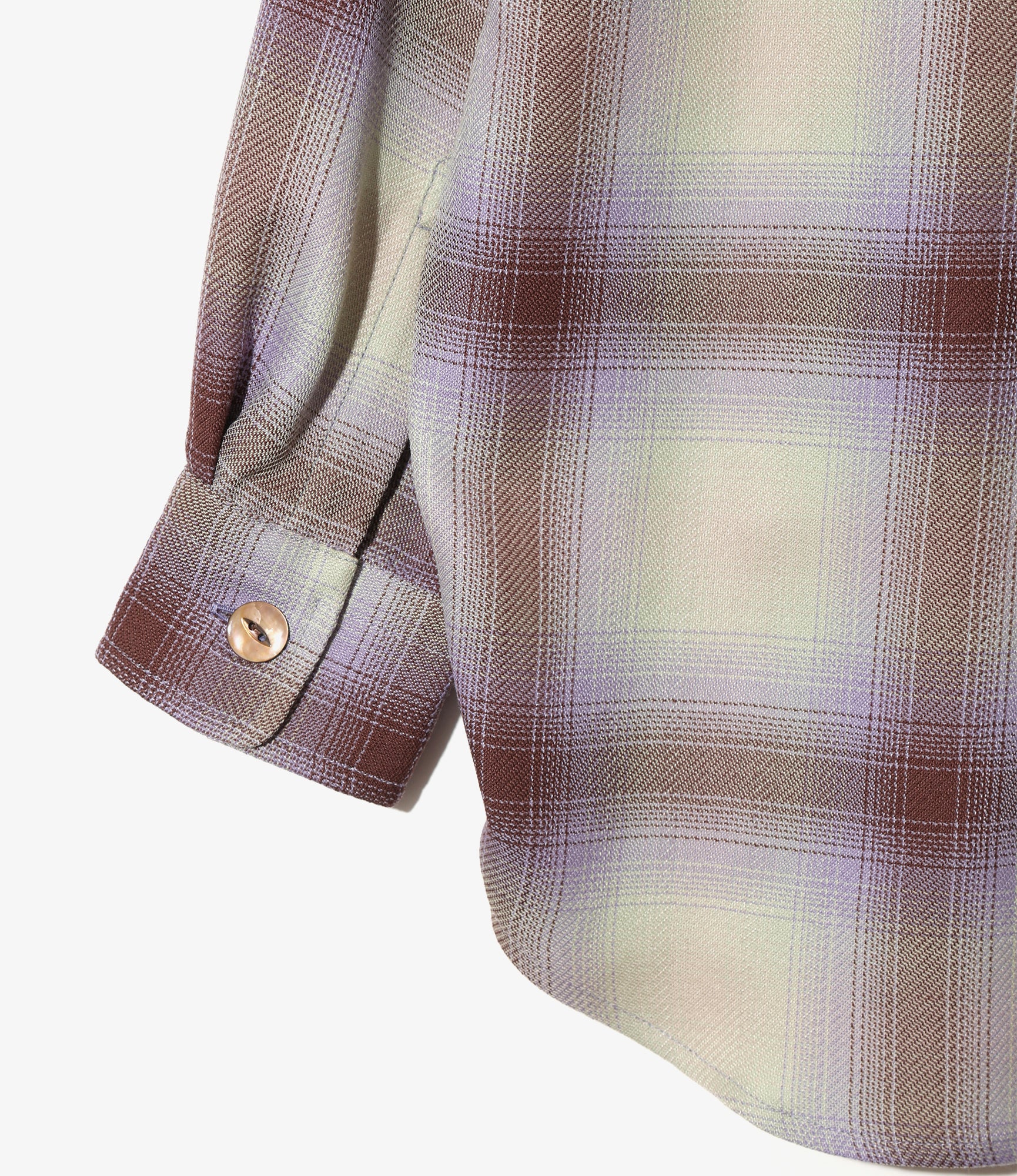 Windsor Collar Uncon Shirt - Lavender - W/R Ombre Plaid