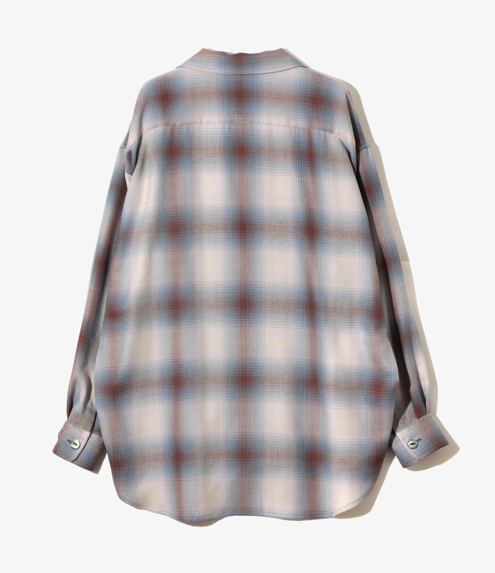 Windsor Collar Uncon Shirt - Blue - W/R Ombre Plaid