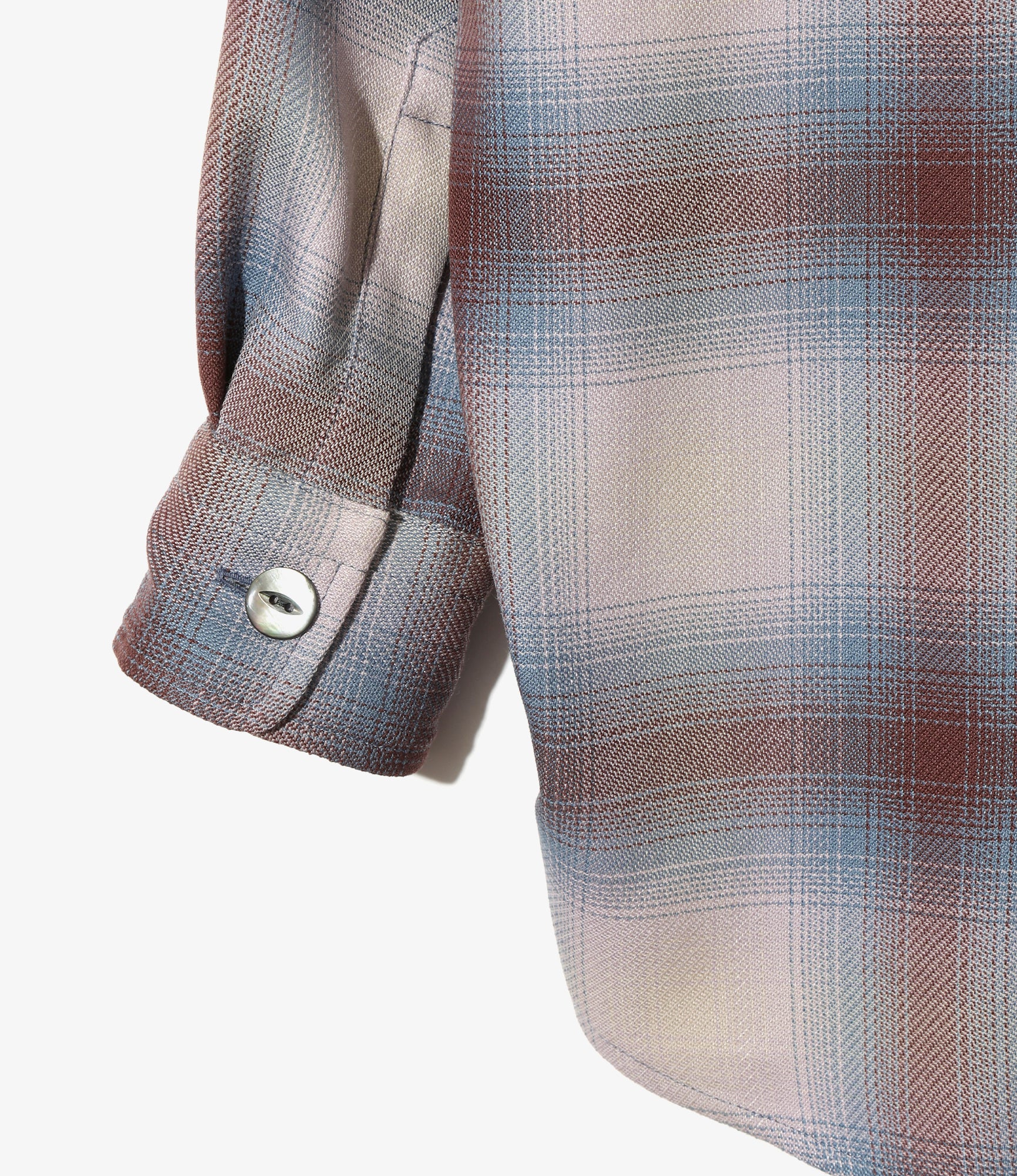 Windsor Collar Uncon Shirt - Blue - W/R Ombre Plaid