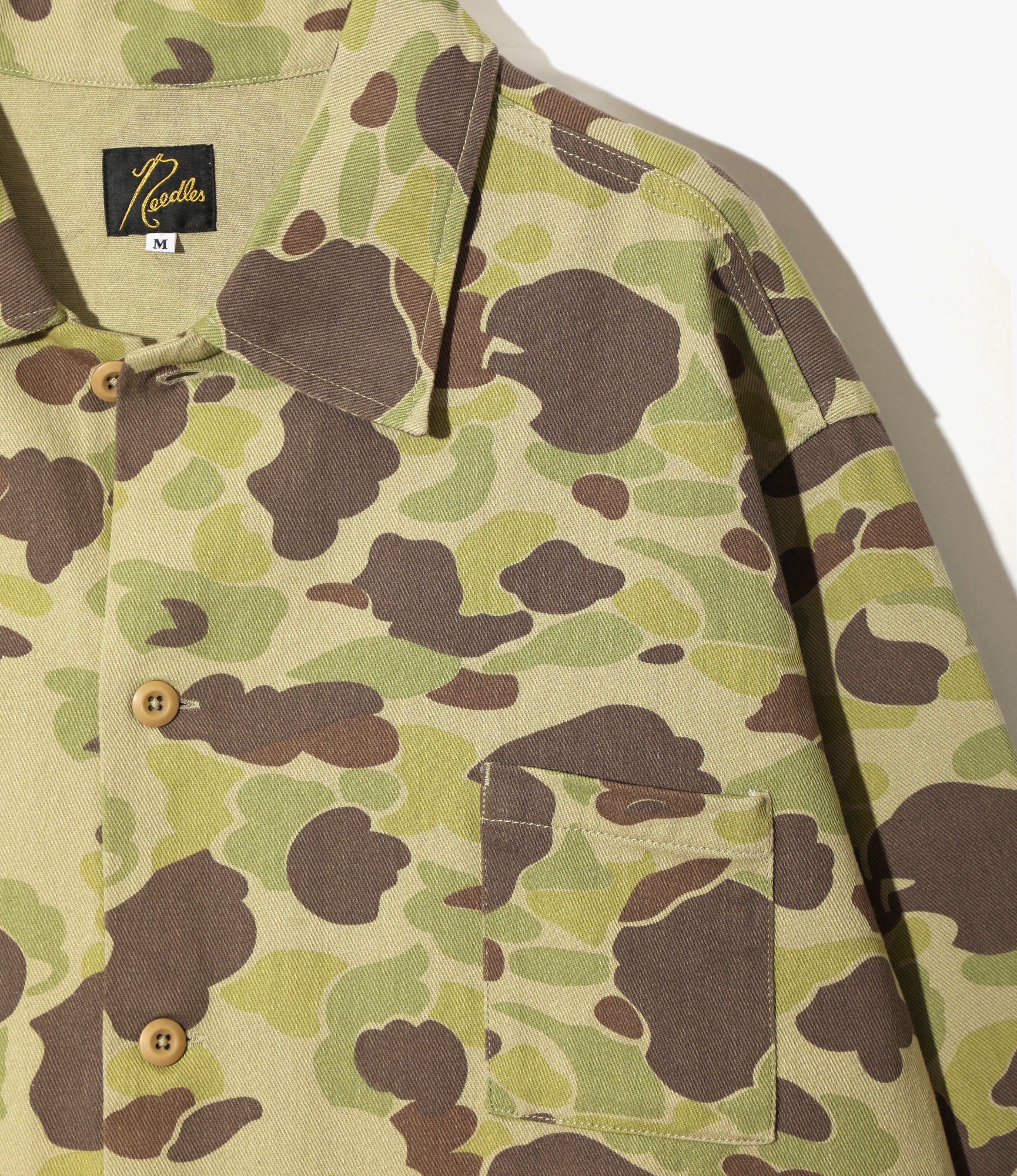 Women's Military Shirt Jacket - Lt.Green - Camo Twill