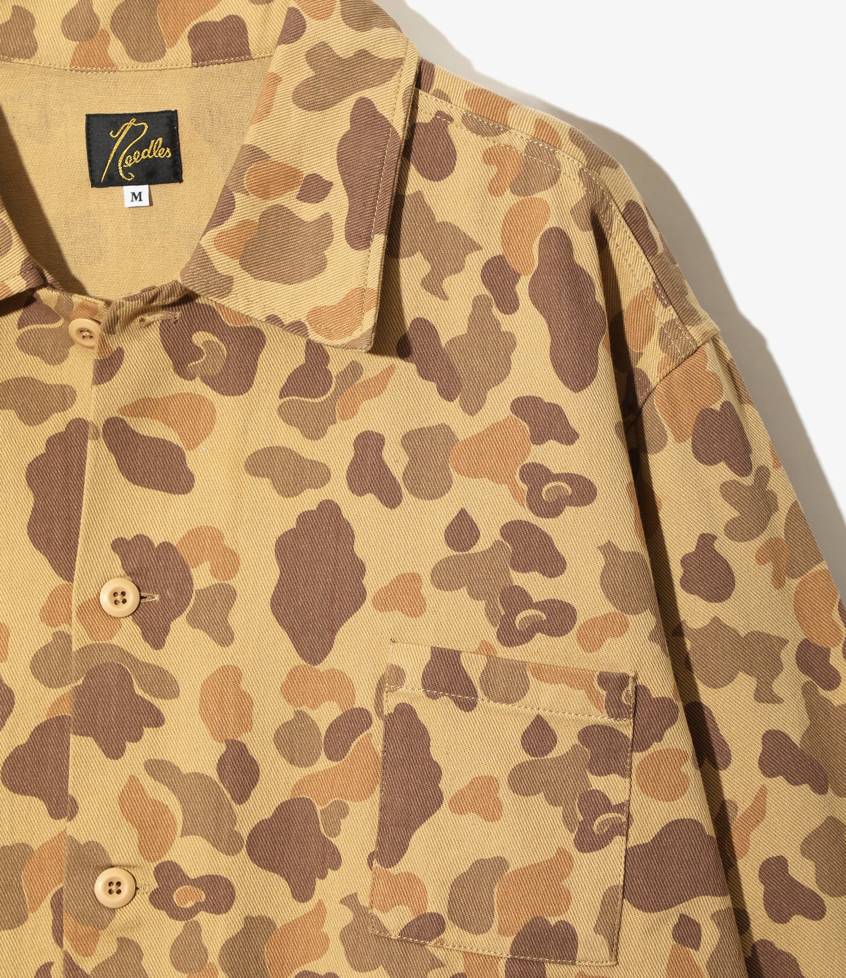 Women's Military Shirt Jacket - Beige - Camo Twill