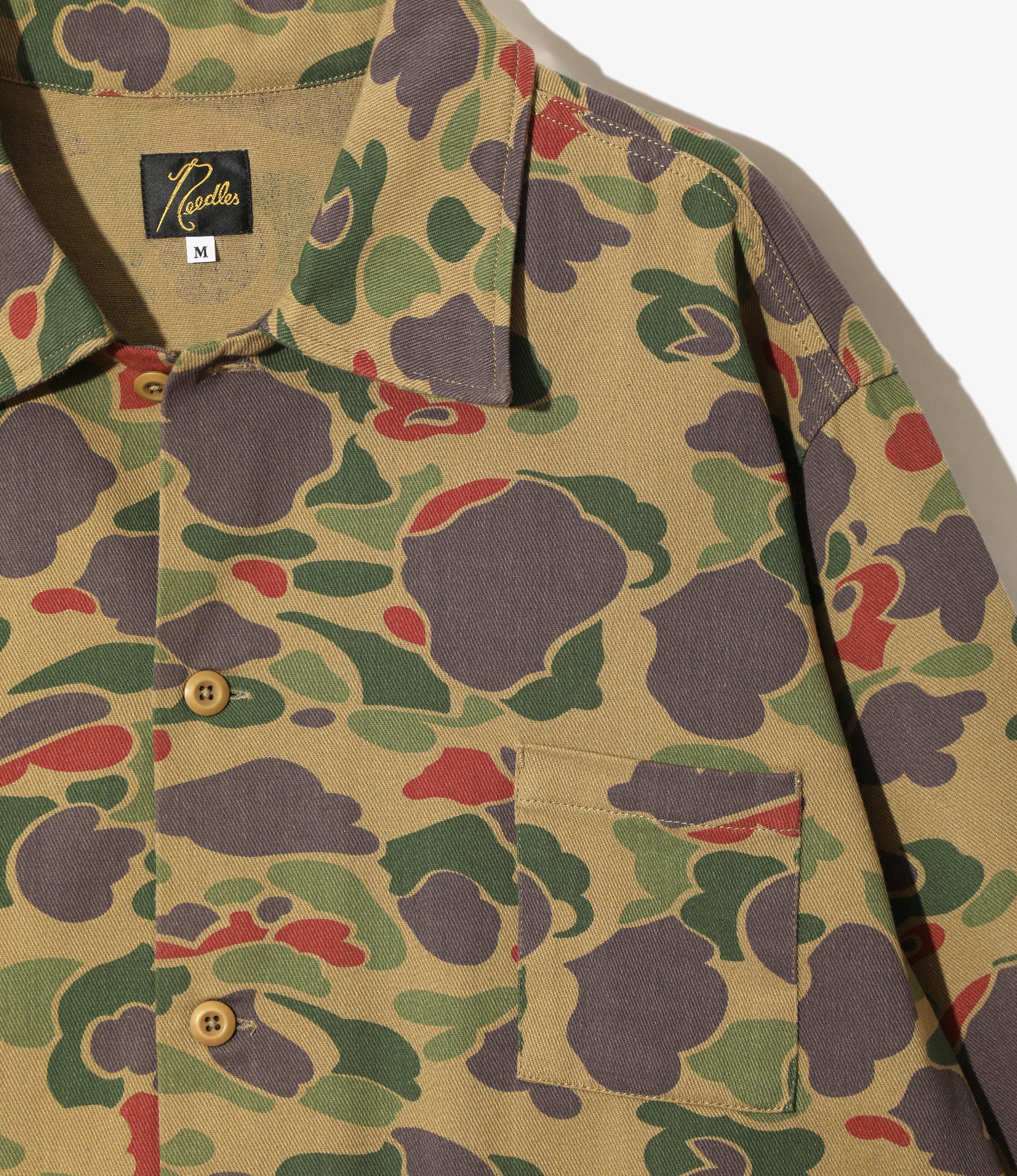 Women's Military Shirt Jacket - Olive - Camo Twill