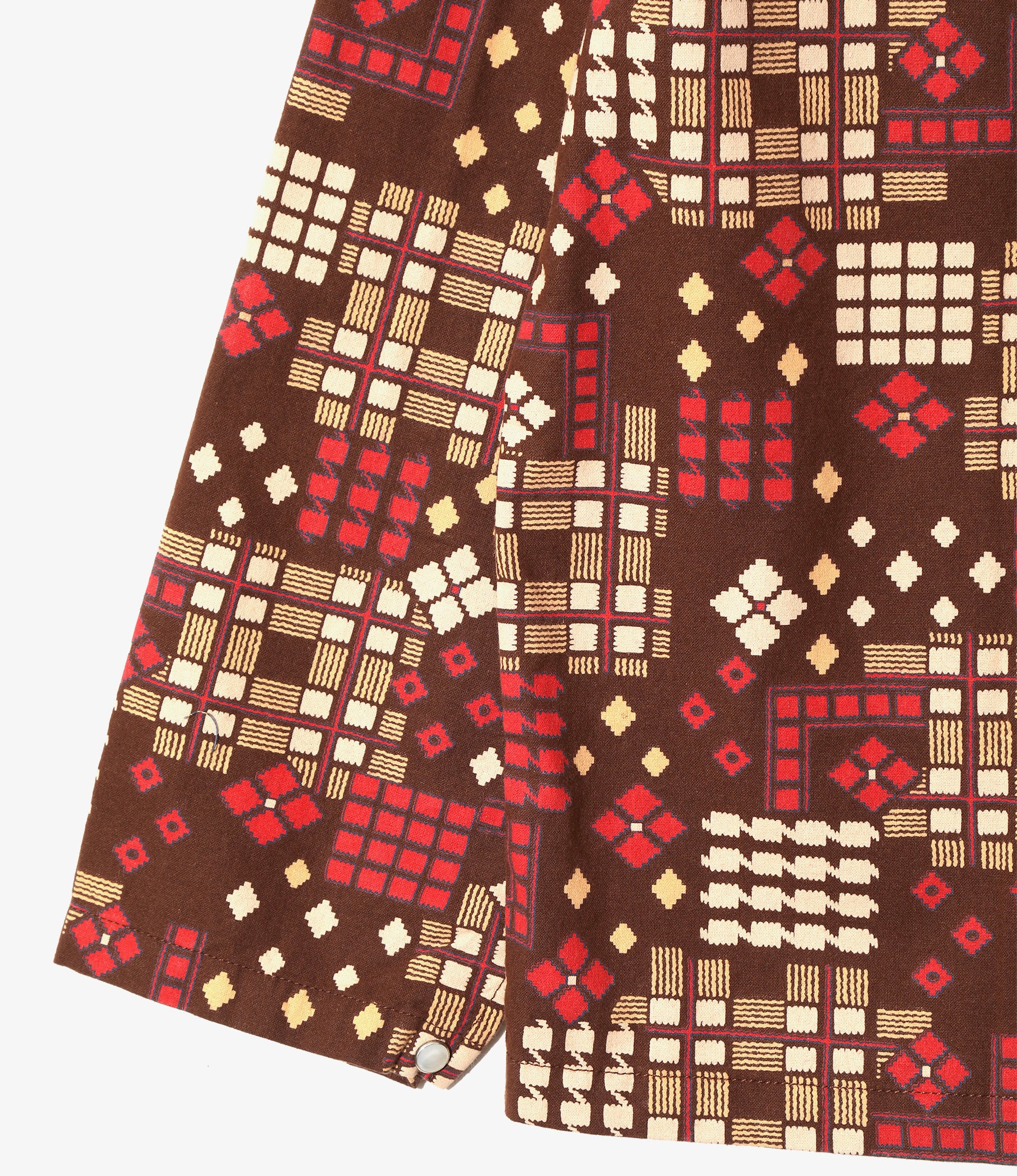 Cowboy One-Up Shirt - Brown - Cotton Sheeting / Printed