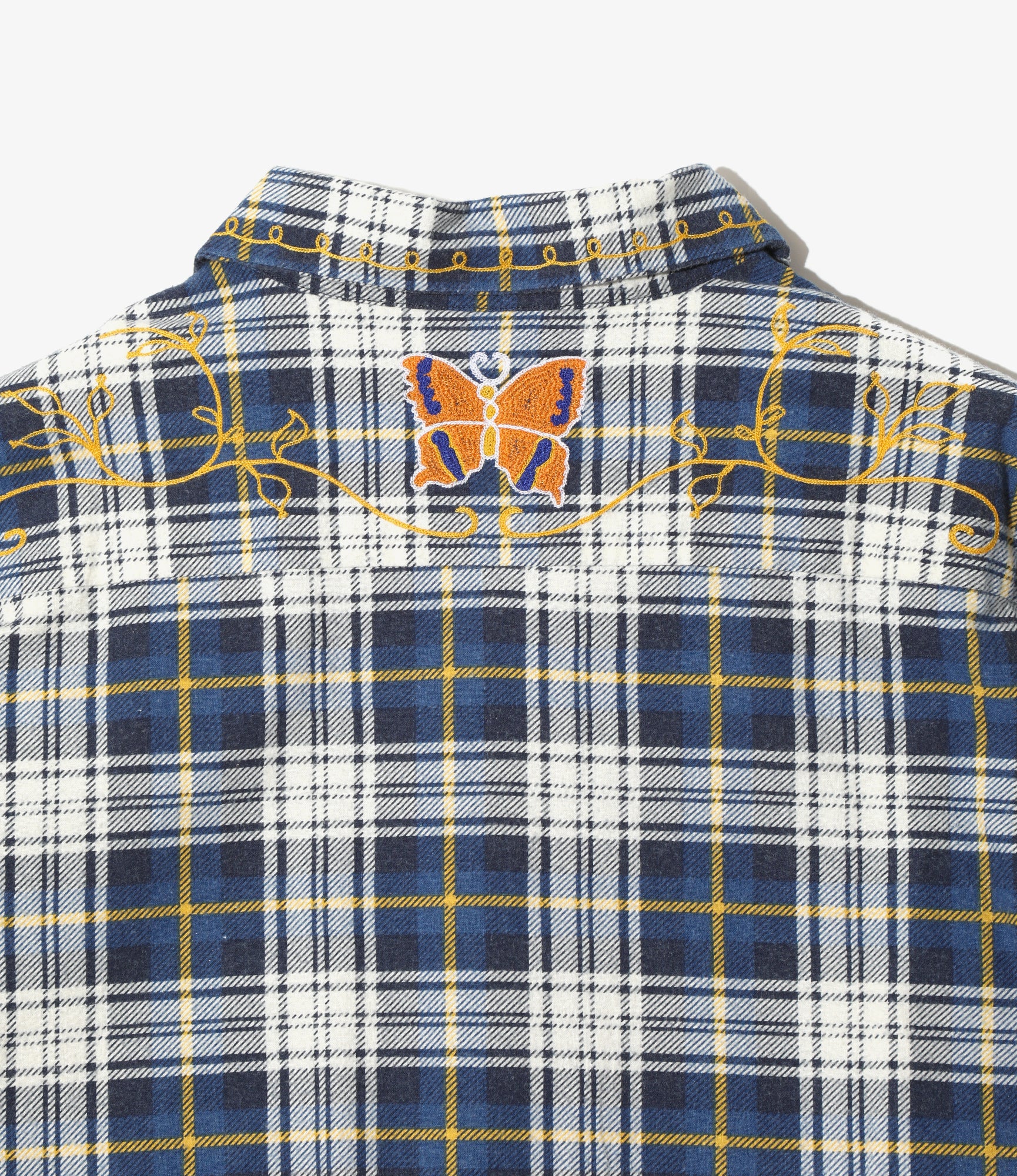 One-Up Shirt - Blue/Navy - Printed Flannel / Plaid