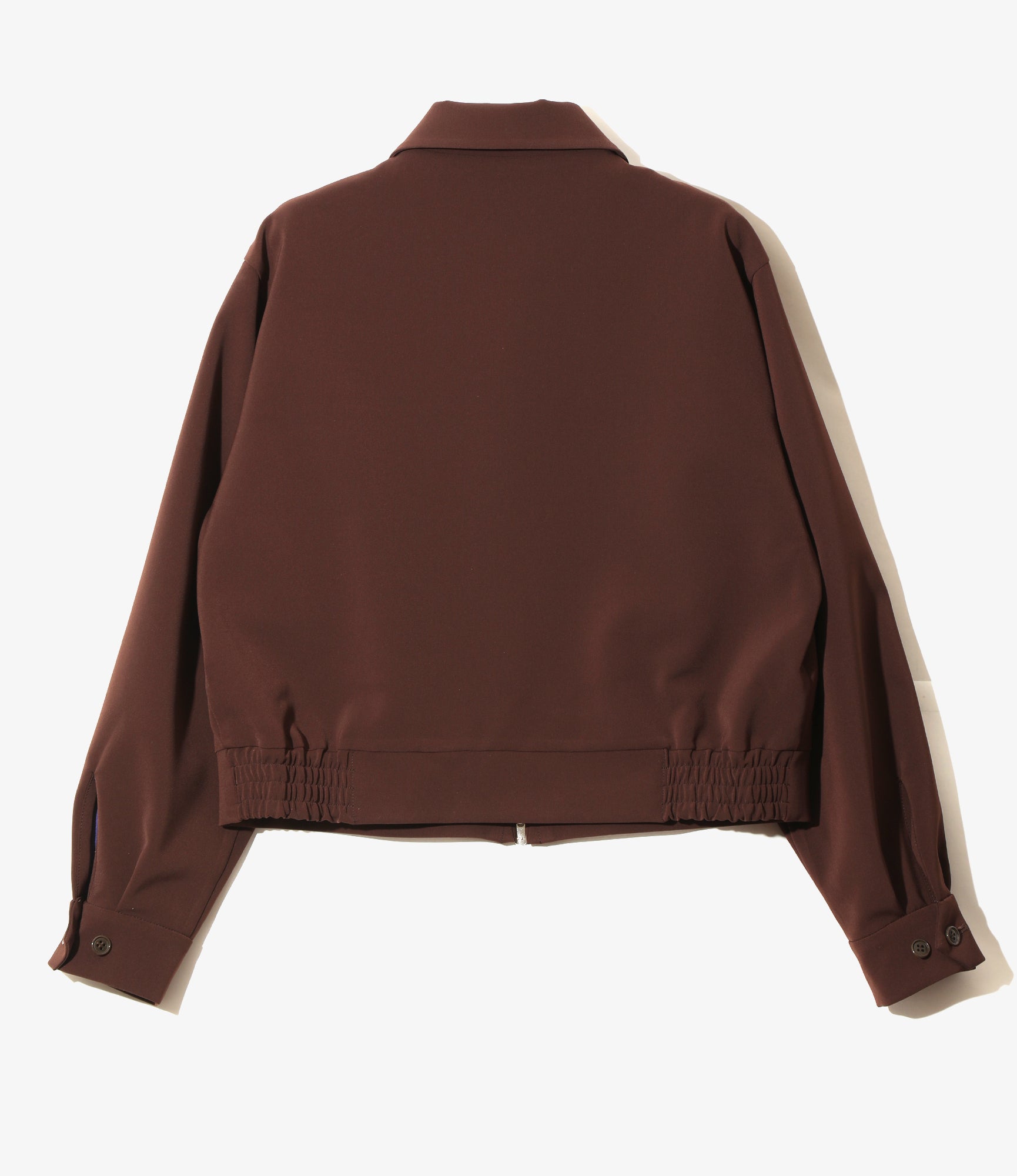 Women's Short Sports Jacket - Brown - Poly Double Cloth Stretch