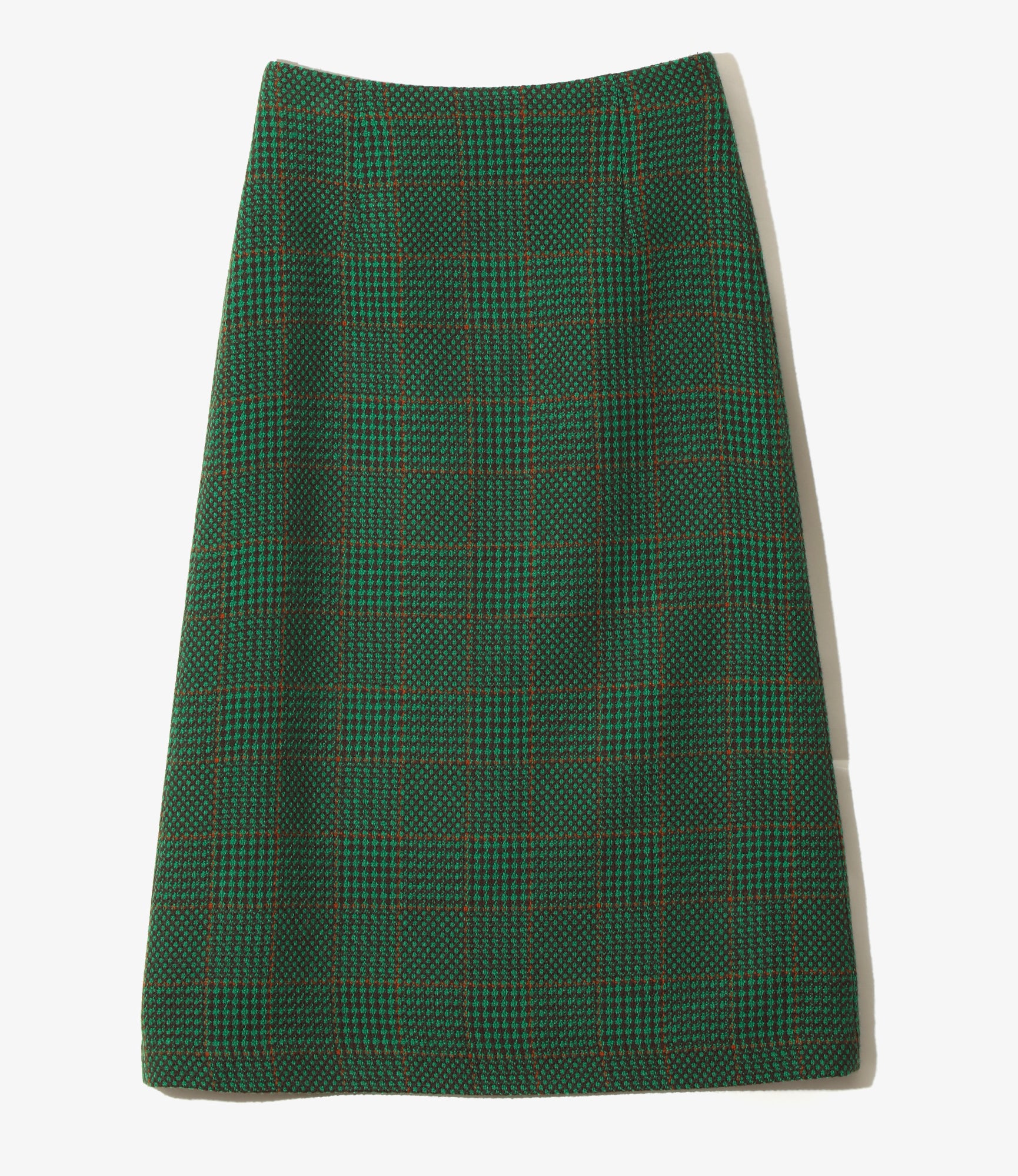 Women's C.C. Skirt - Green - Houndstooth