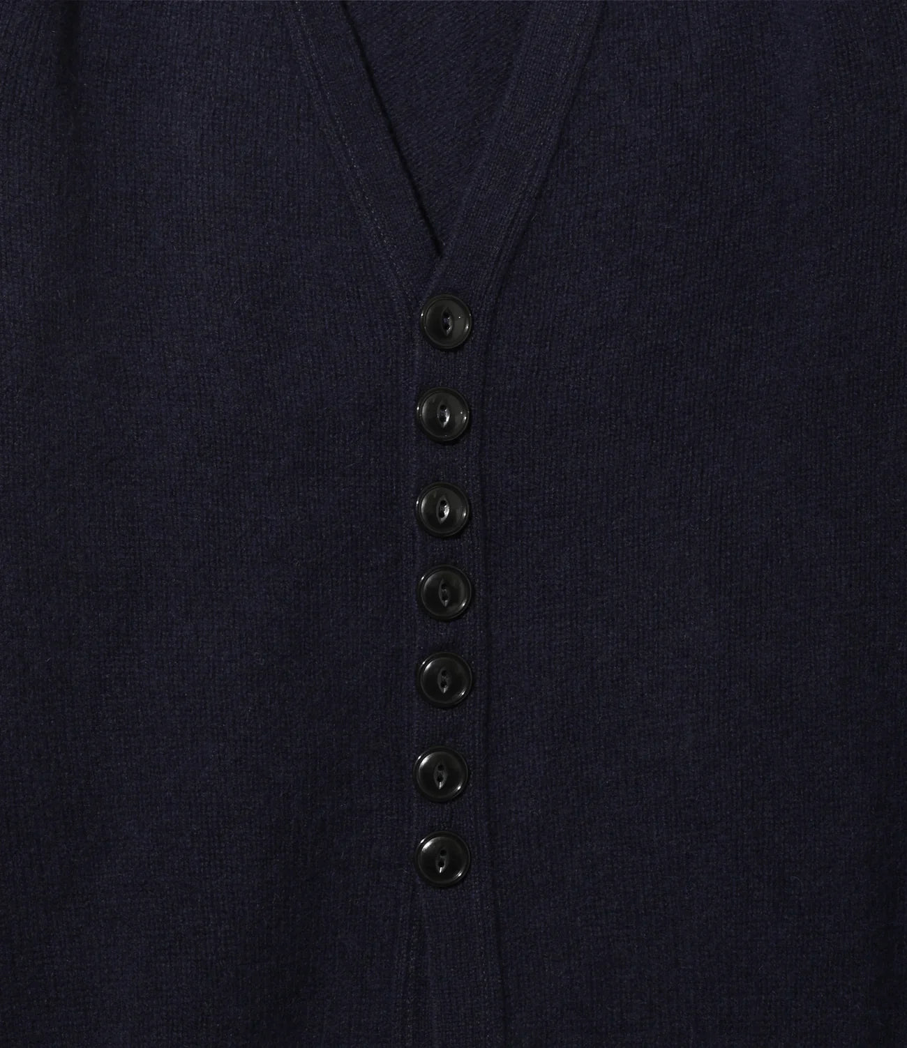 Fisherman Cardigan - Navy - Shetland Wool