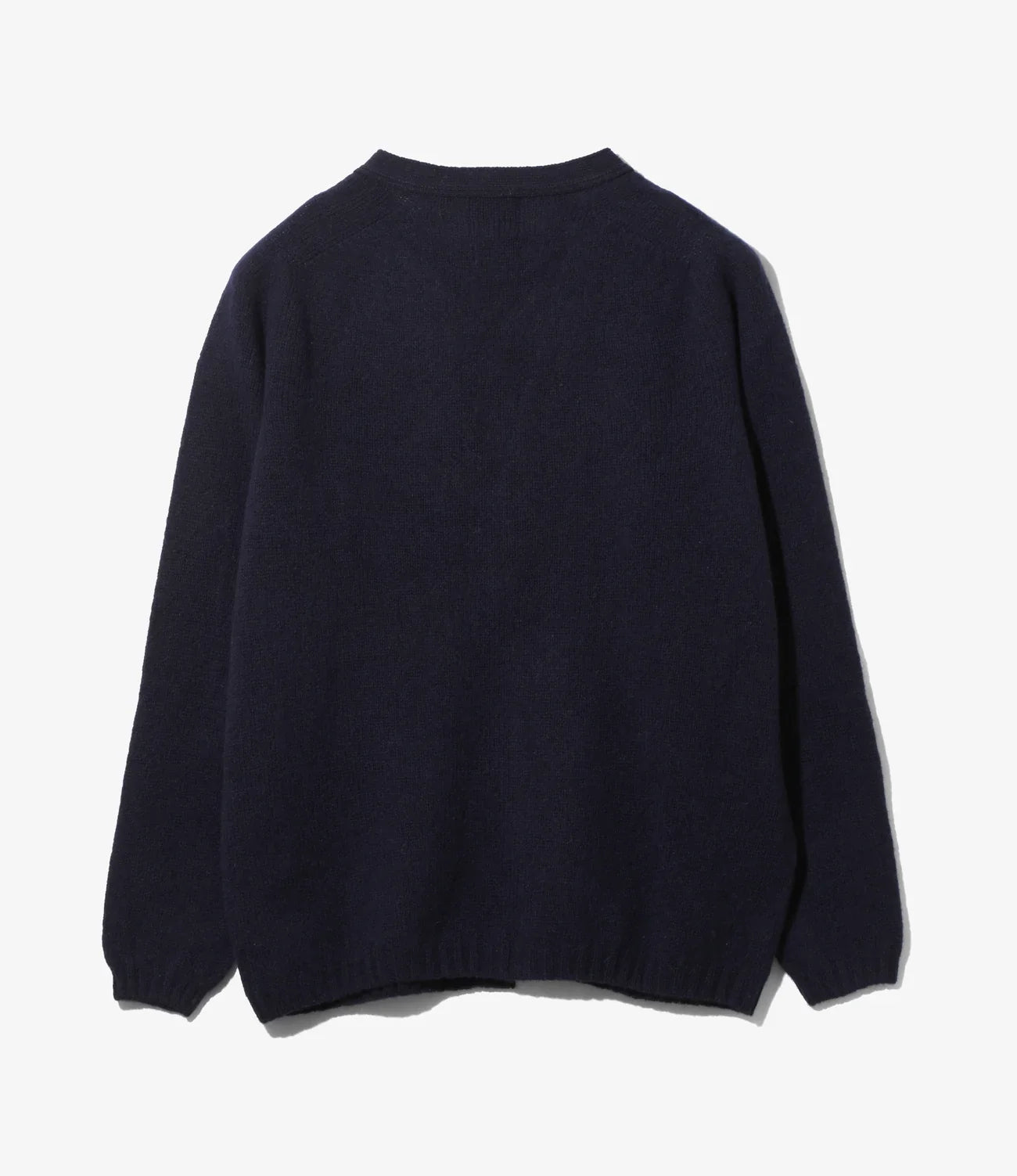 Fisherman Cardigan - Navy - Shetland Wool
