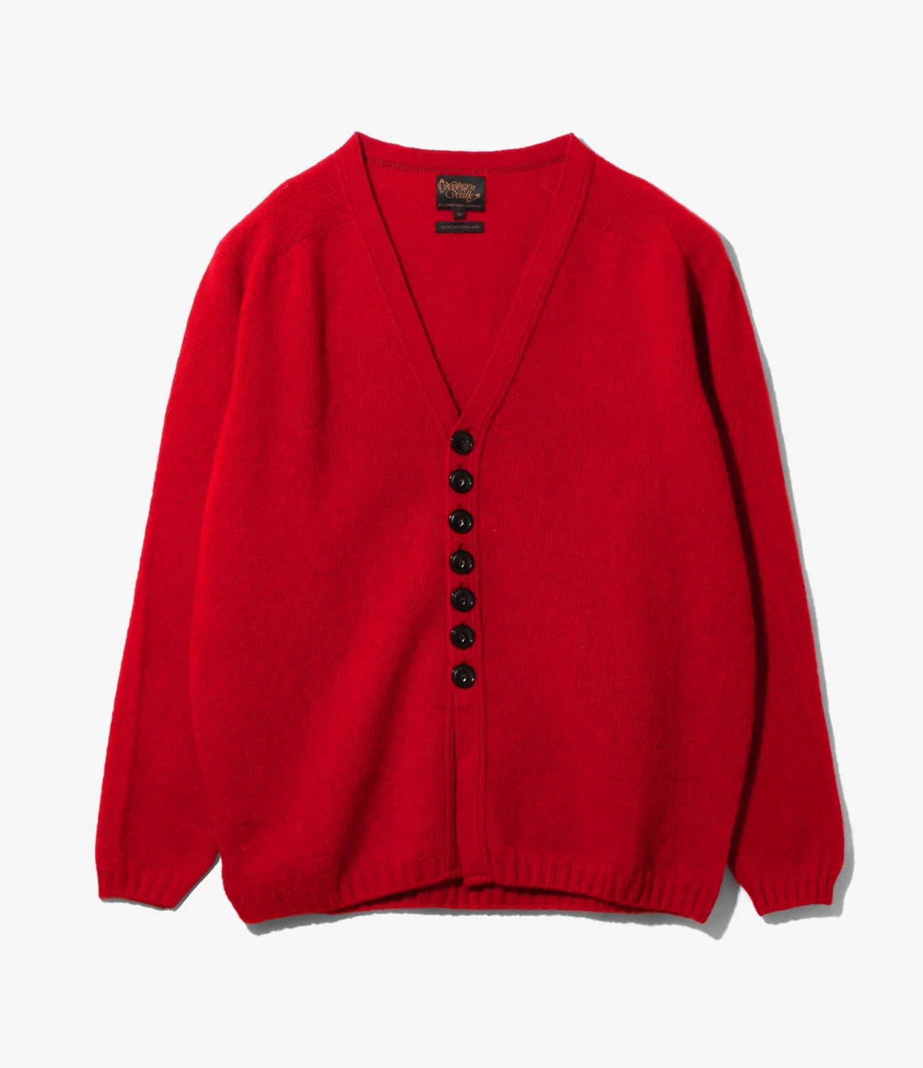 Fisherman Cardigan - Cardinal - Shetland Wool