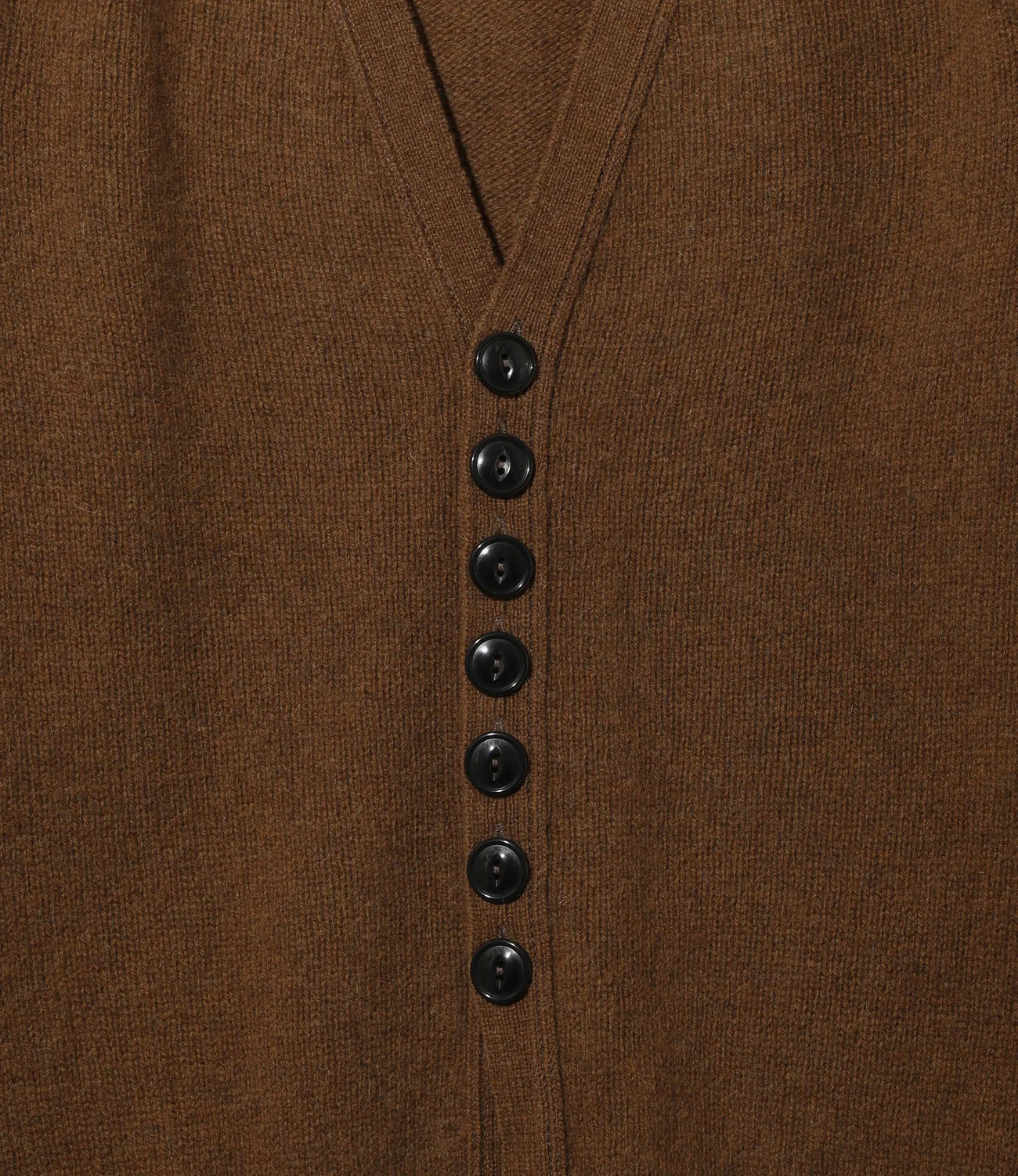 Fisherman Cardigan - Walnut - Shetland Wool