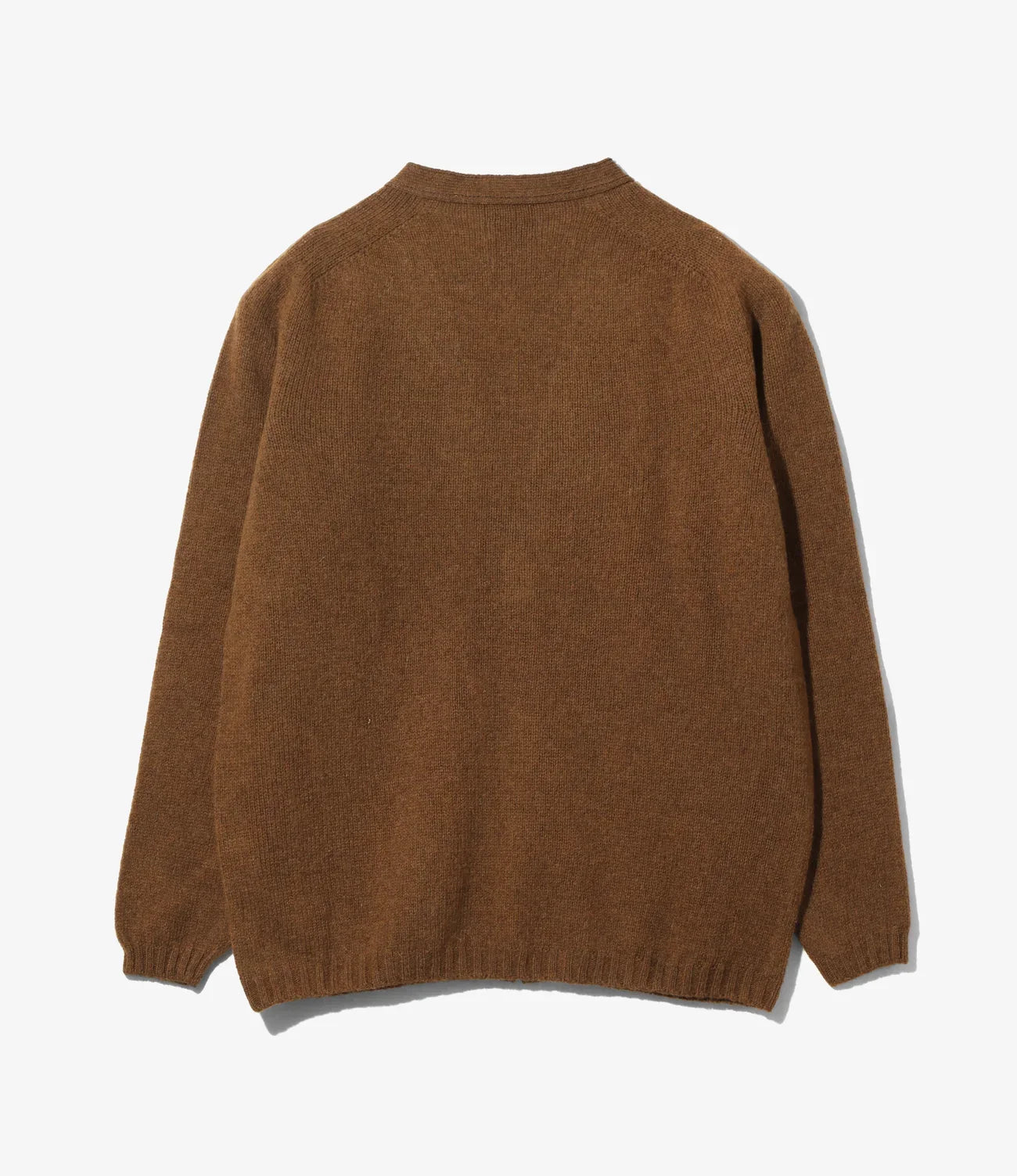Fisherman Cardigan - Walnut - Shetland Wool
