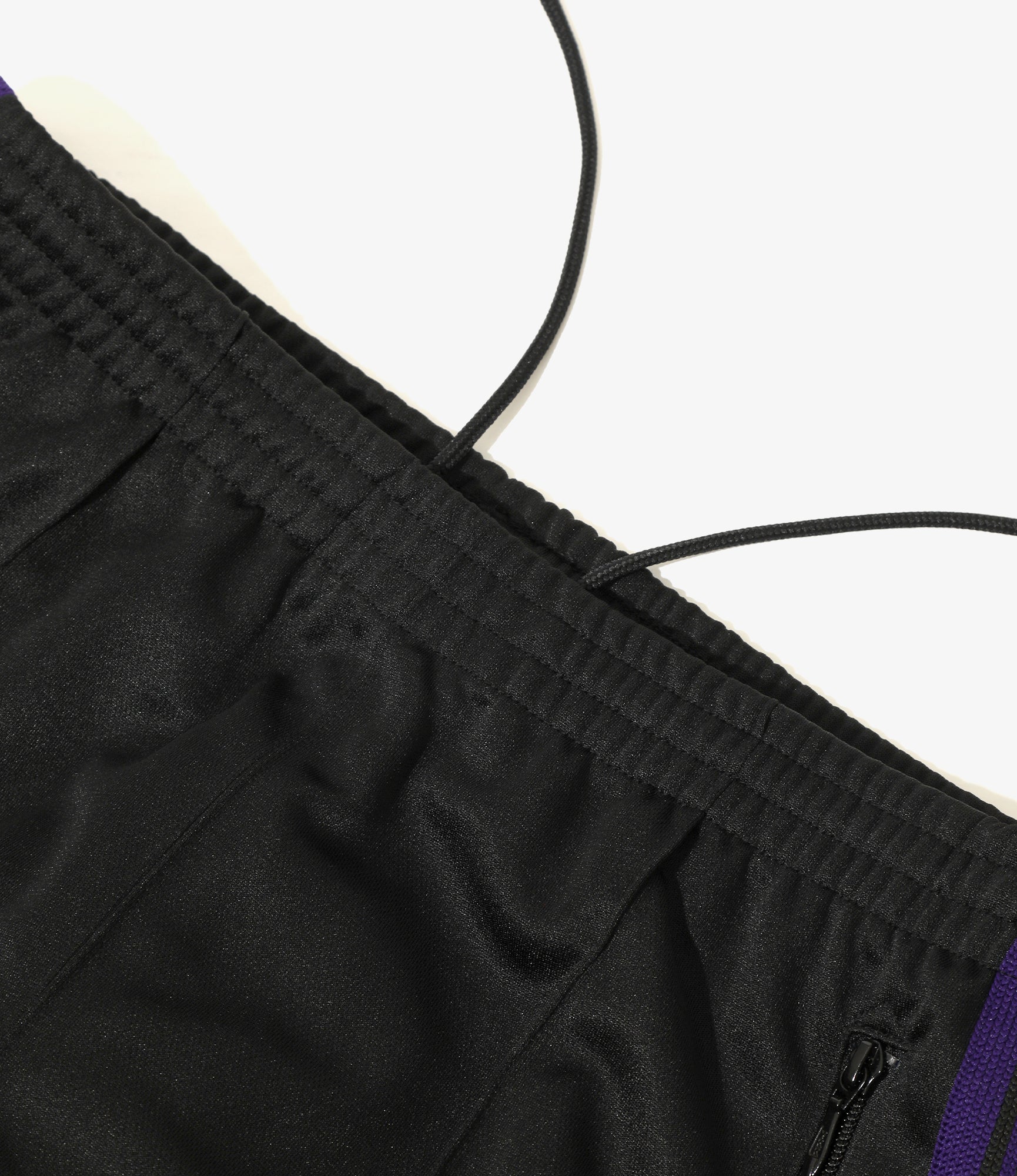 Women's Boot-Cut Track Pant - Black - Poly Smooth
