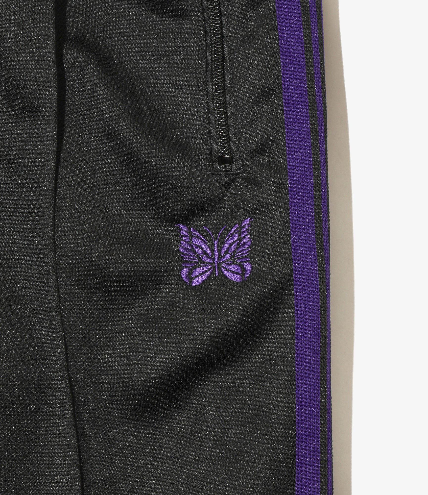 Boot-Cut Track Pant - Black - Poly Smooth