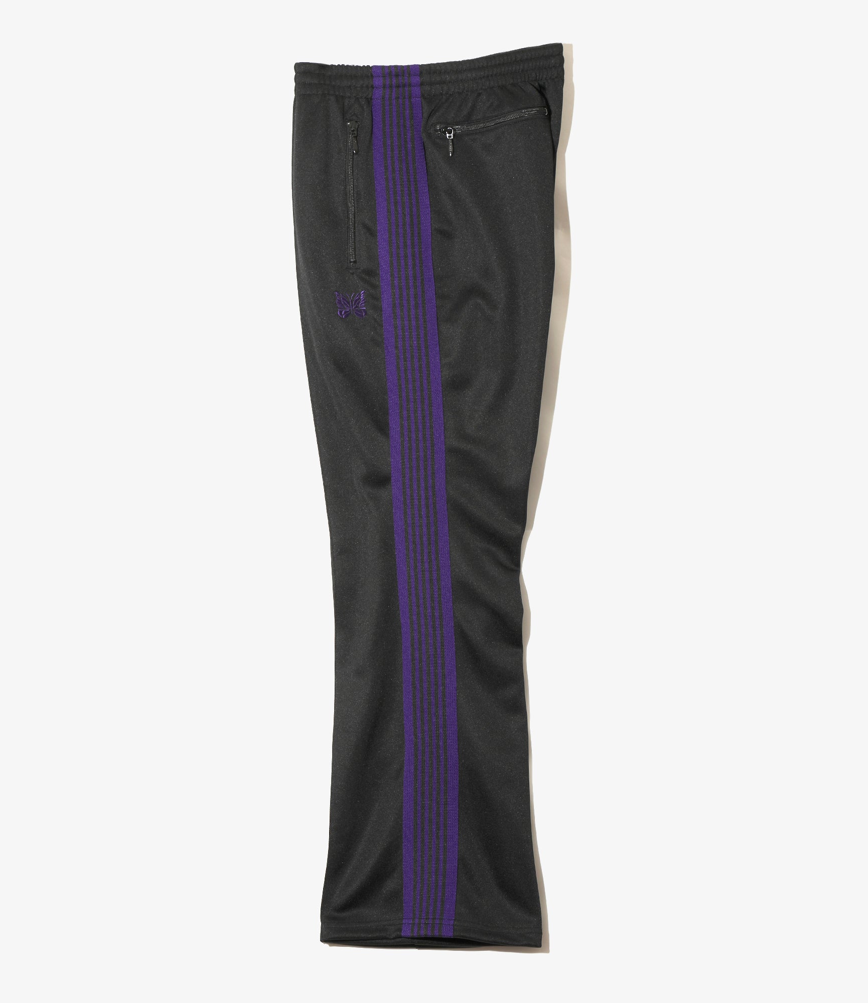 Boot-Cut Track Pant - Black - Poly Smooth