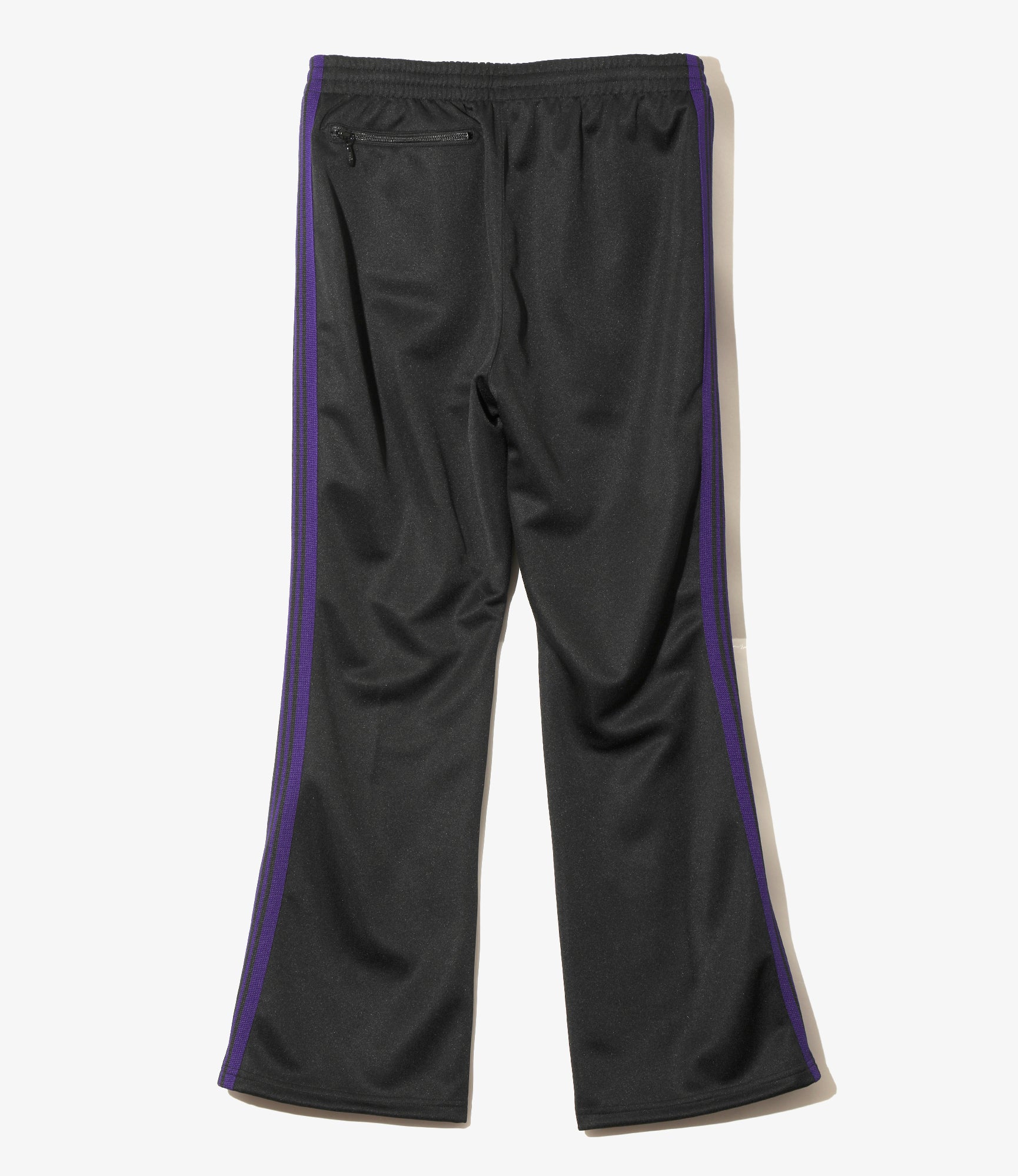 Boot-Cut Track Pant - Black - Poly Smooth
