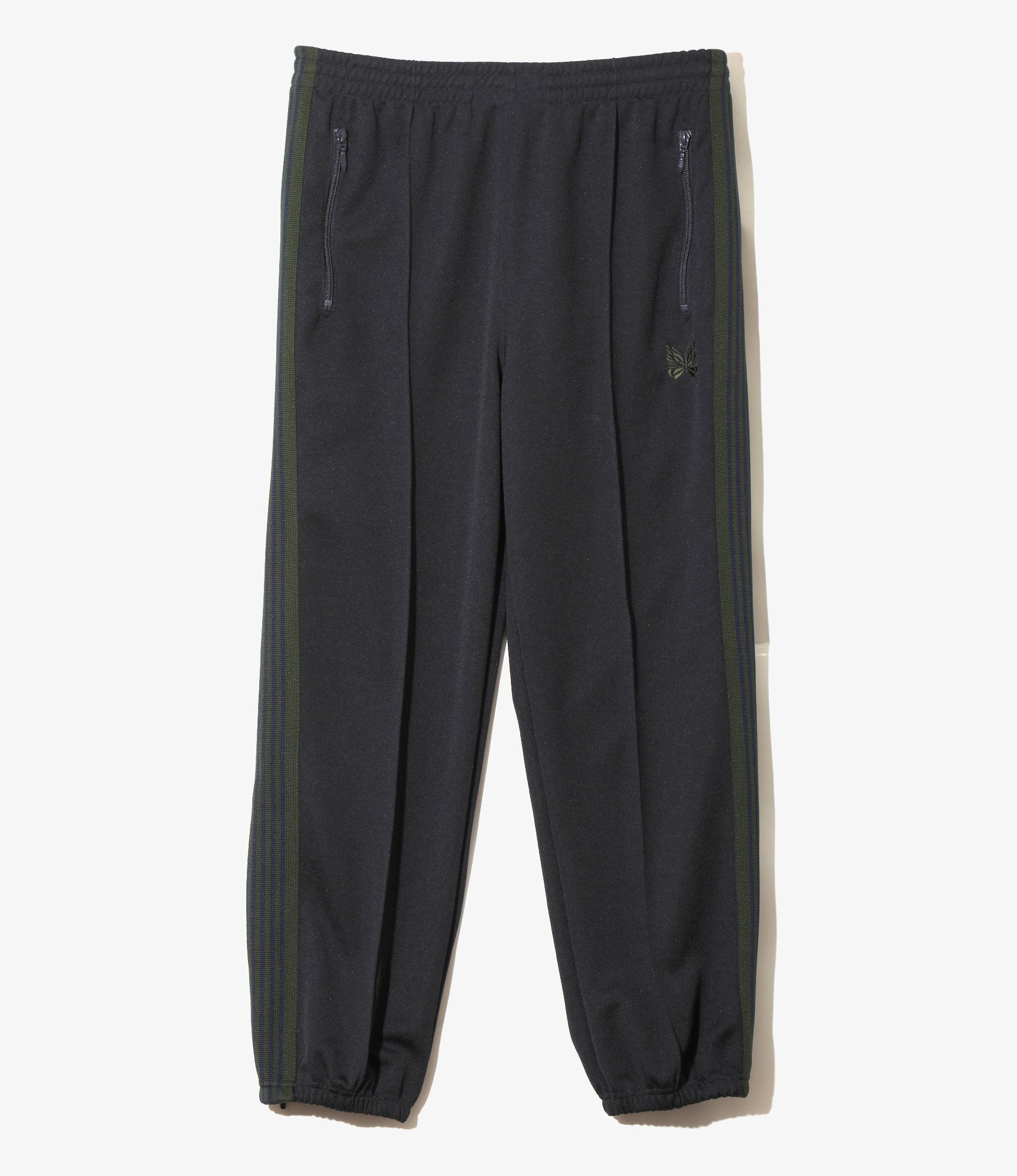 Zipped Track Pant - Navy - Poly Smooth