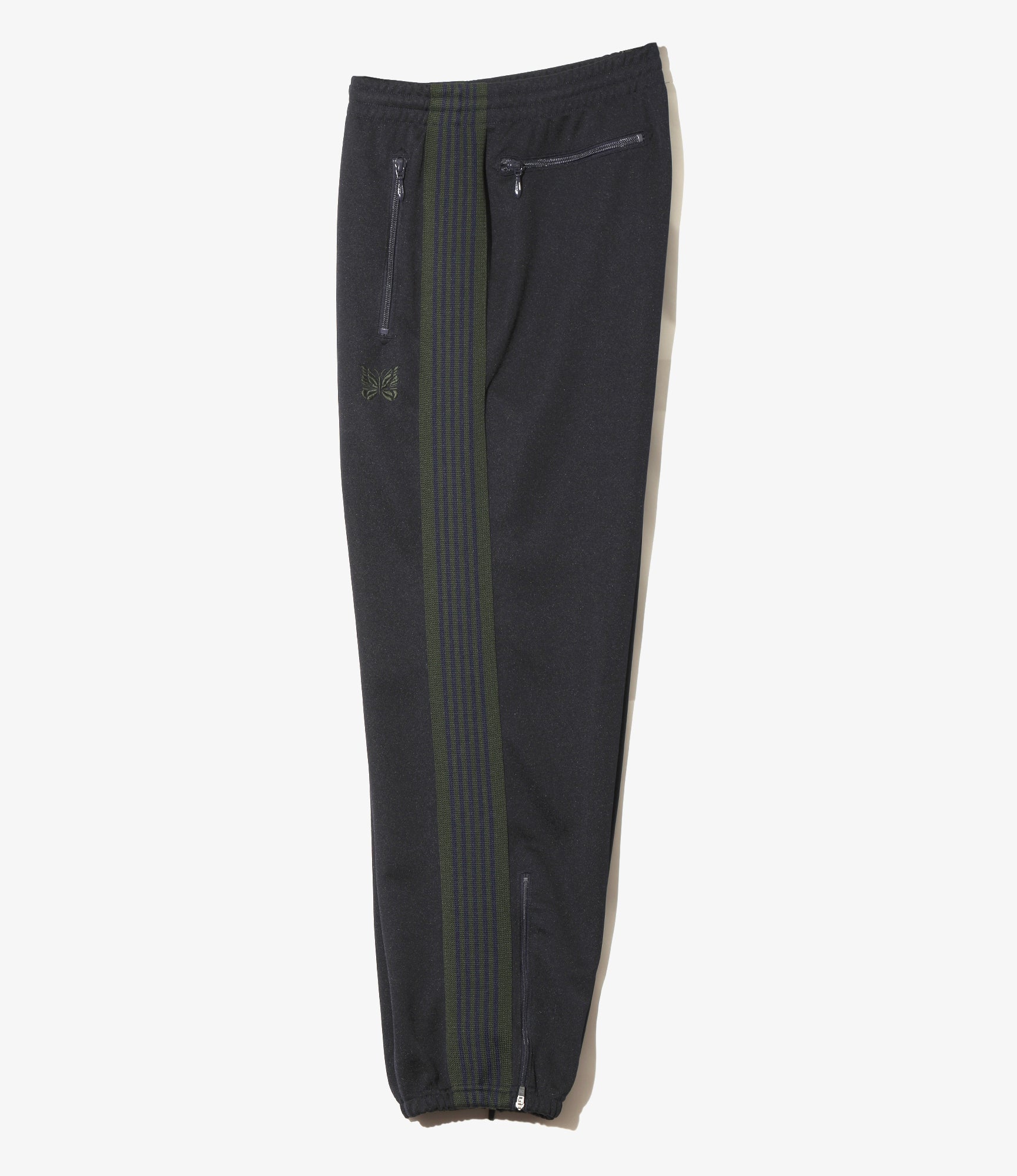 Zipped Track Pant - Navy - Poly Smooth