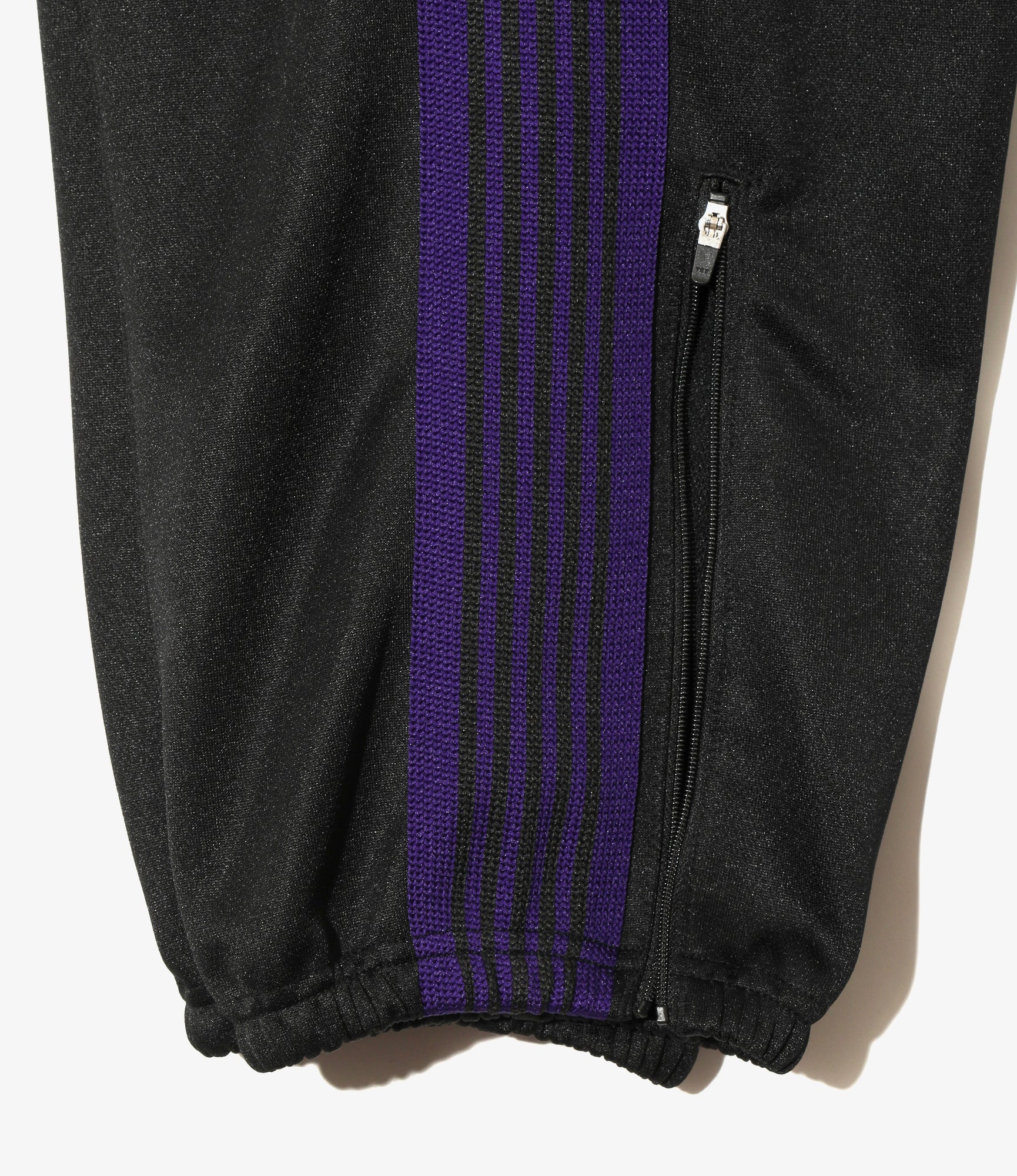 Zipped Track Pant - Black - Poly Smooth