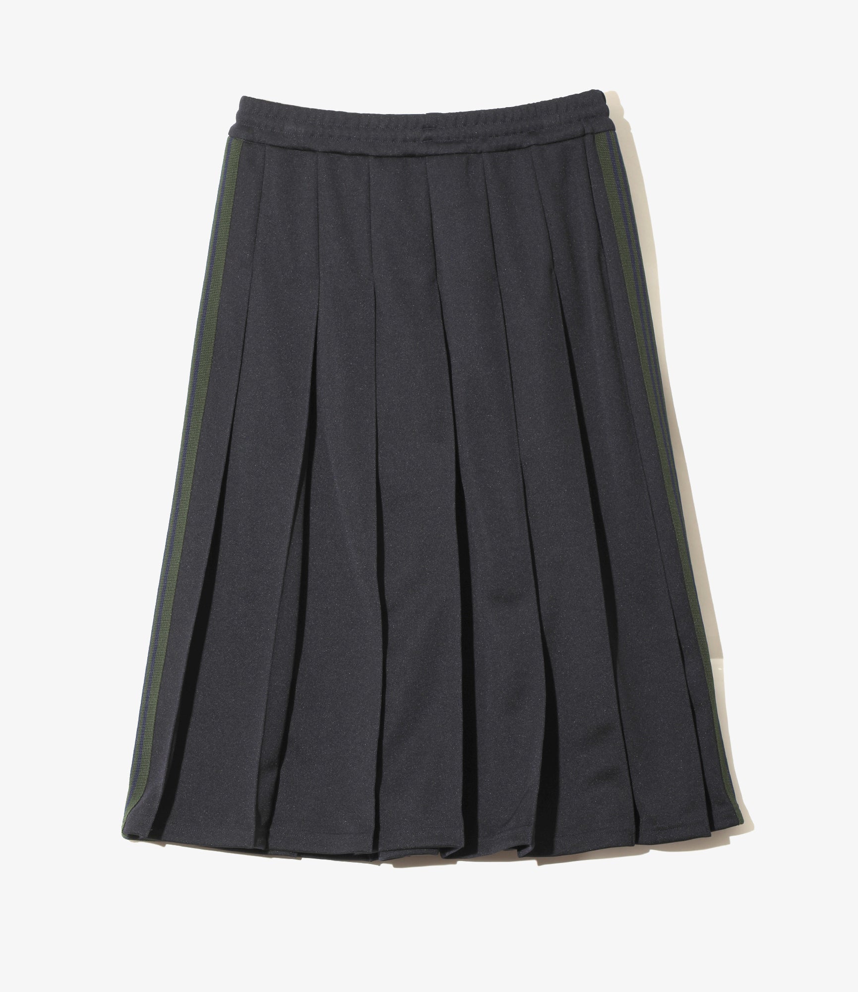 Women's Pleated Track Skirt - Navy - Poly Smooth