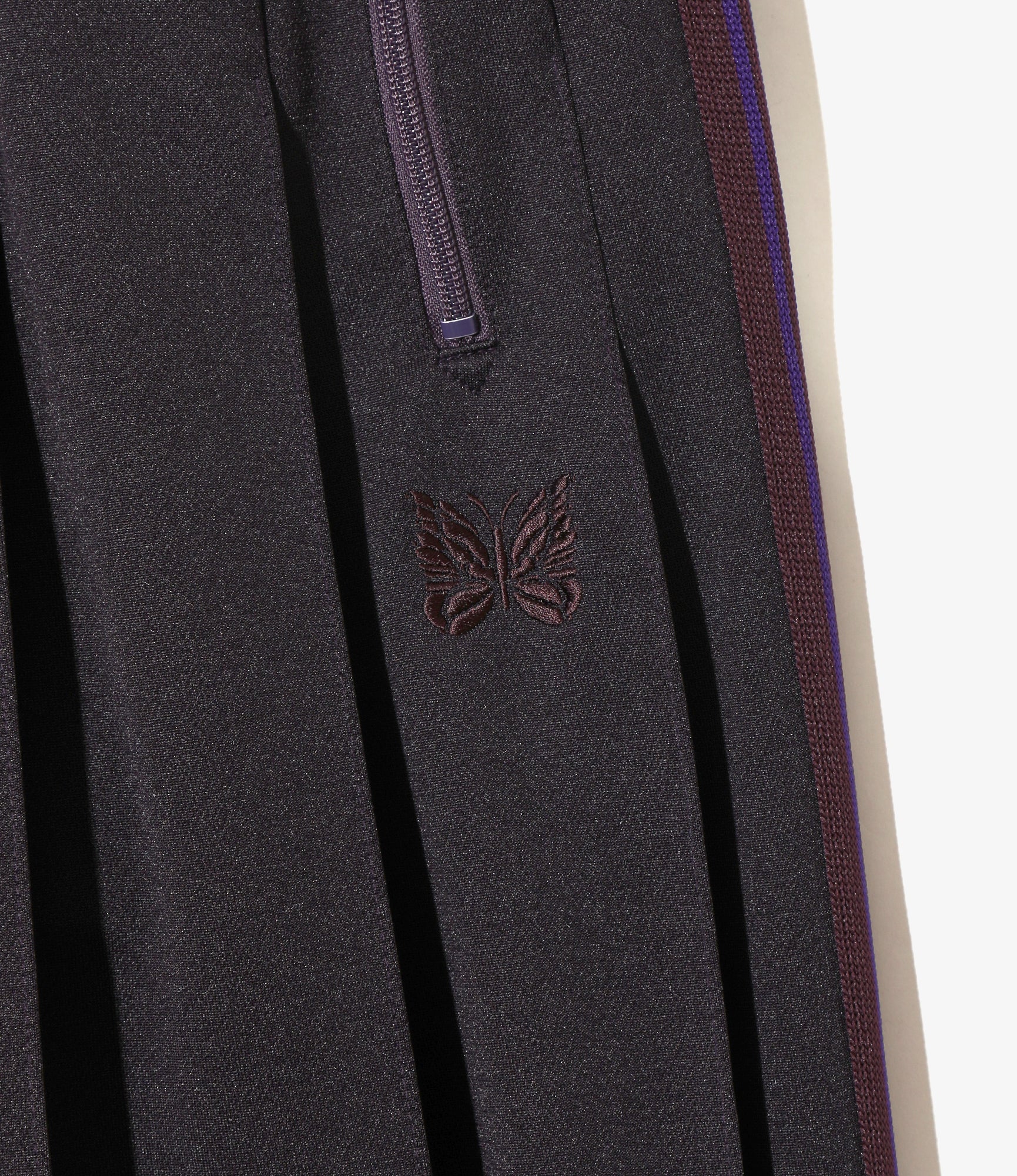 Women's Pleated Track Skirt - Purple - Poly Smooth