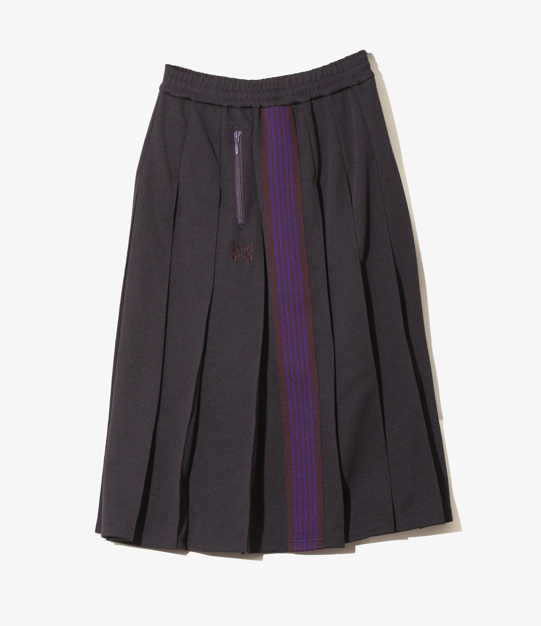 Women's Pleated Track Skirt - Purple - Poly Smooth