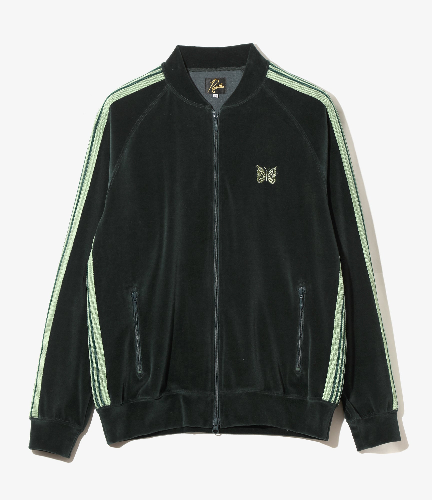 Needles Rib Collar Track Jacket - C/PE Velour - Green