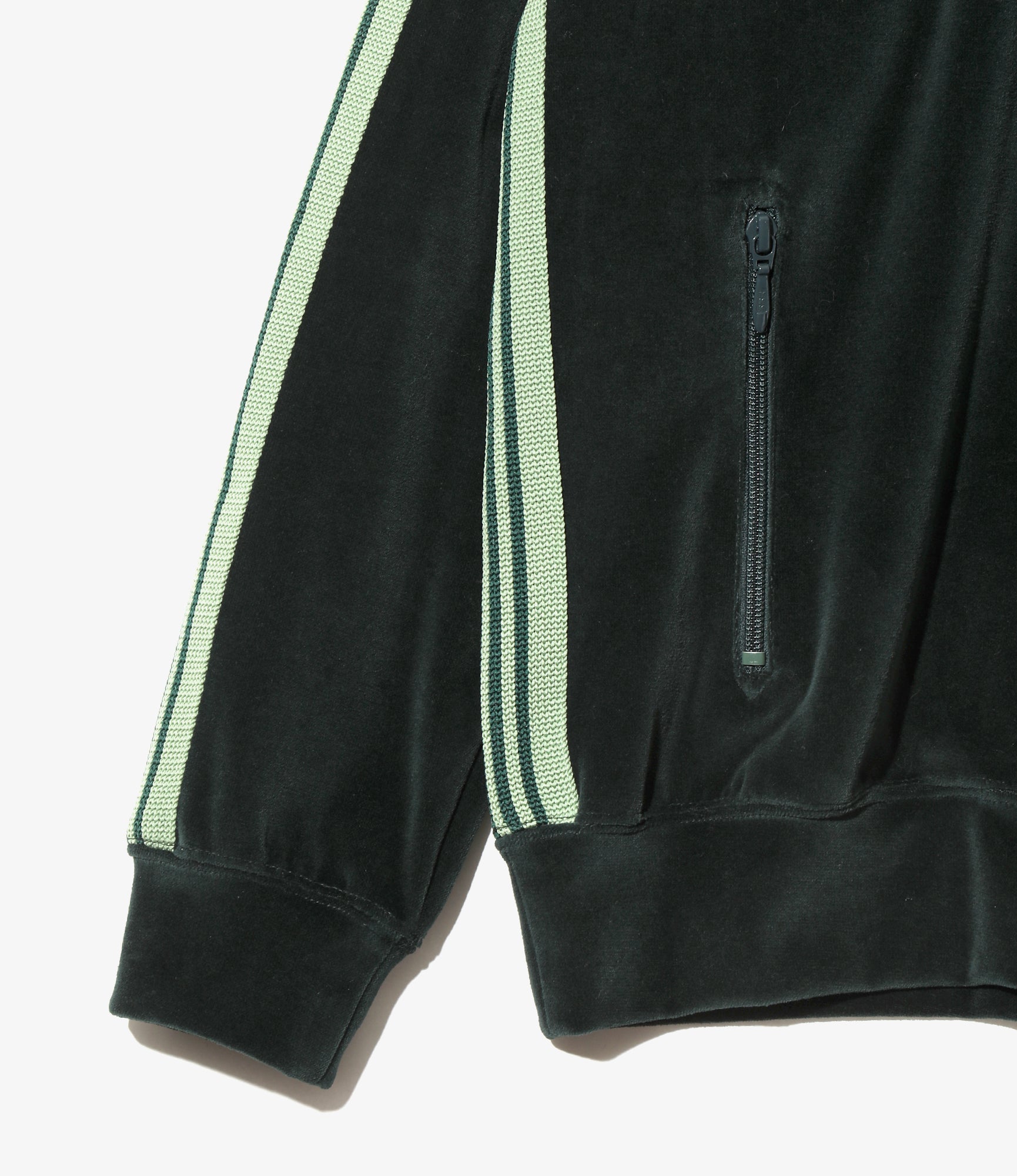 Needles Rib Collar Track Jacket - C/PE Velour - Green