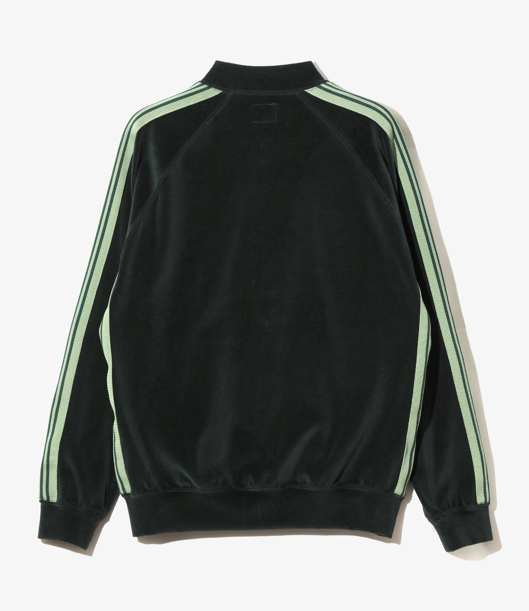 Women's Needles Rib Collar Track Jacket - C/PE Velour - Green