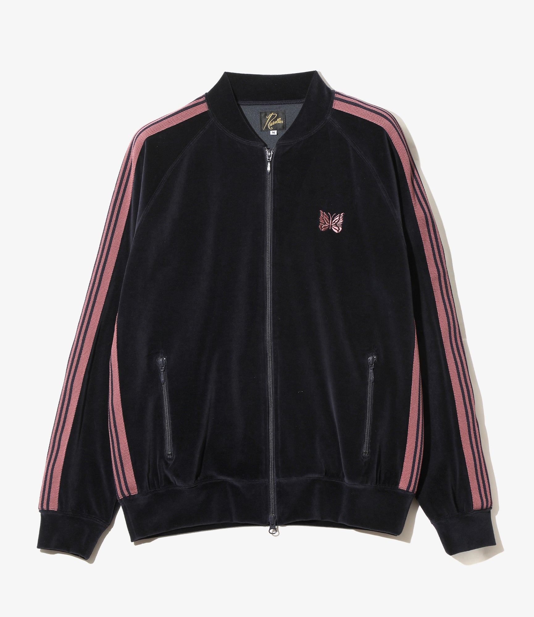 Needles Rib Collar Track Jacket - C/PE Velour - Navy