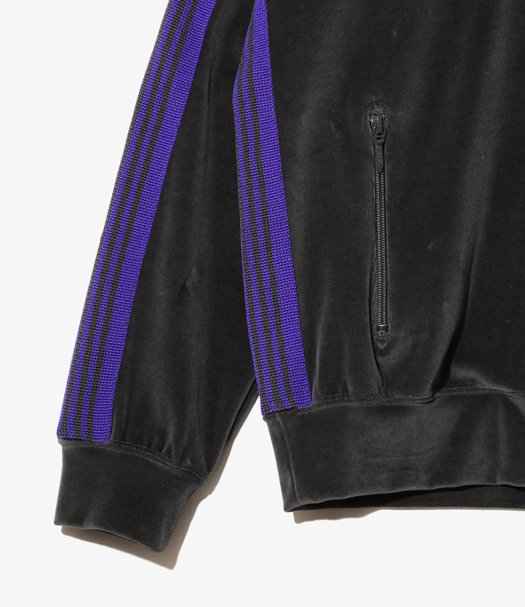 Needles Rib Collar Track Jacket - C/PE Velour - Charcoal