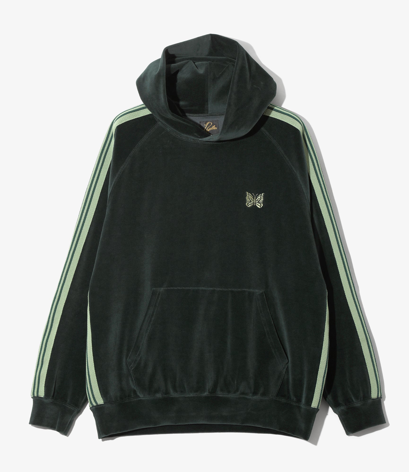 Track Hoody - Green - C/PE Velour