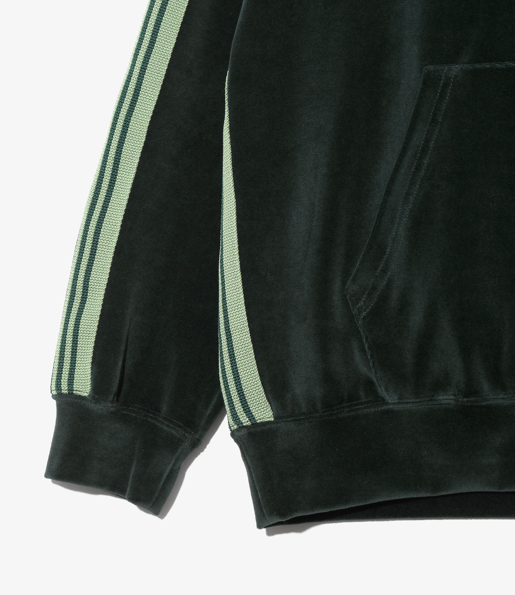 Track Hoody - Green - C/PE Velour