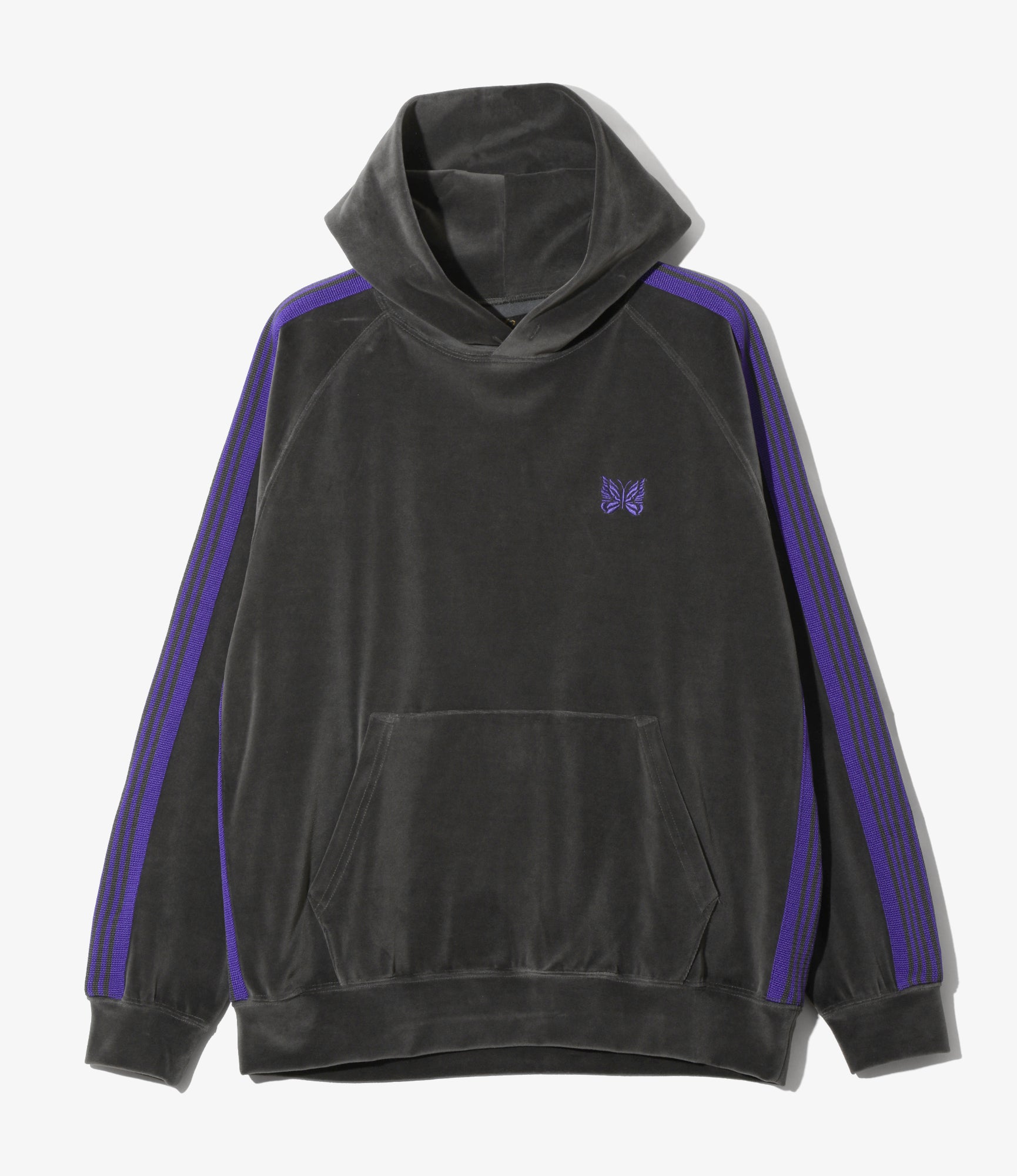 Women's Track Hoody - Charcoal - C/PE Velour
