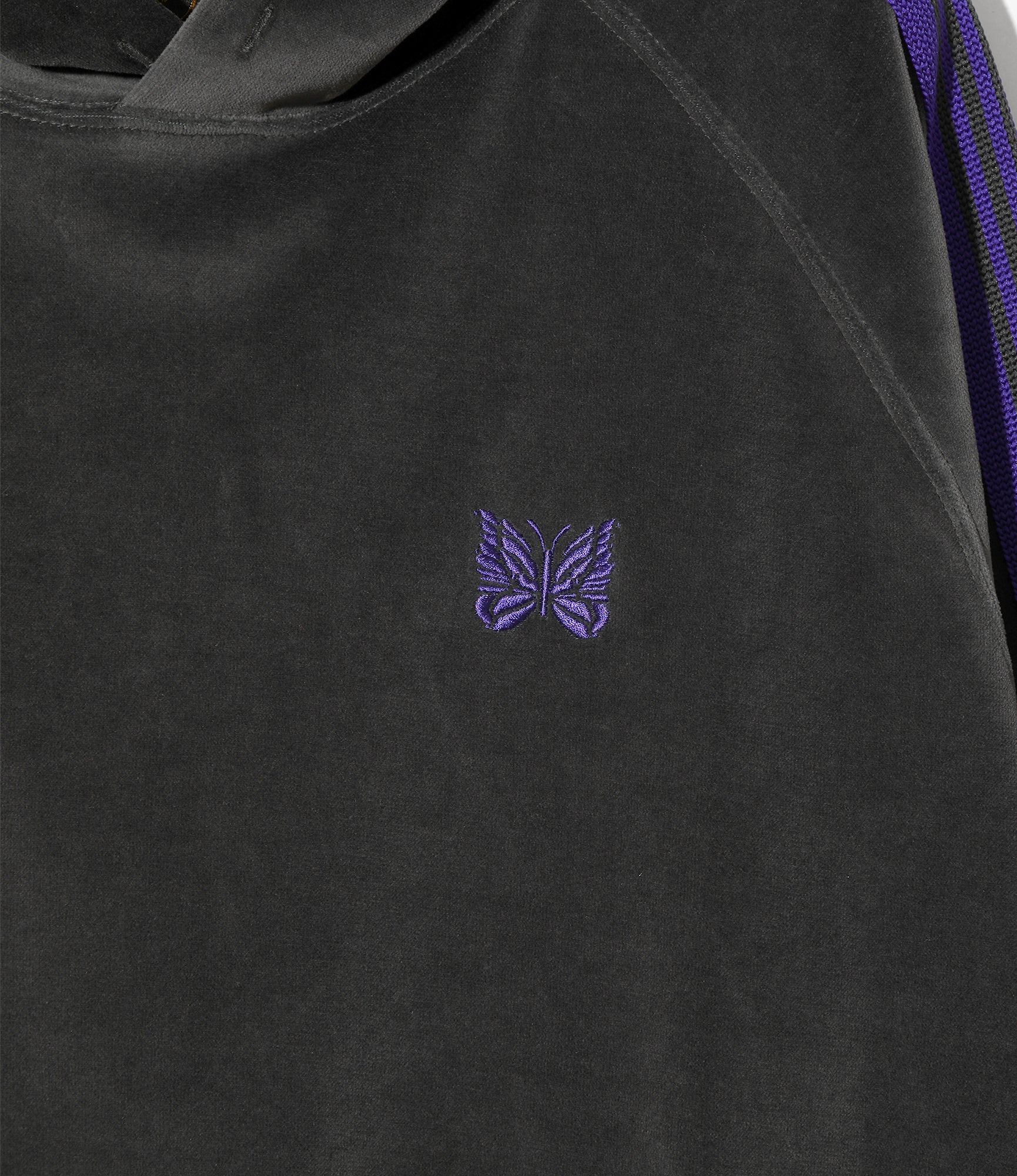 Track Hoody - Charcoal - C/PE Velour